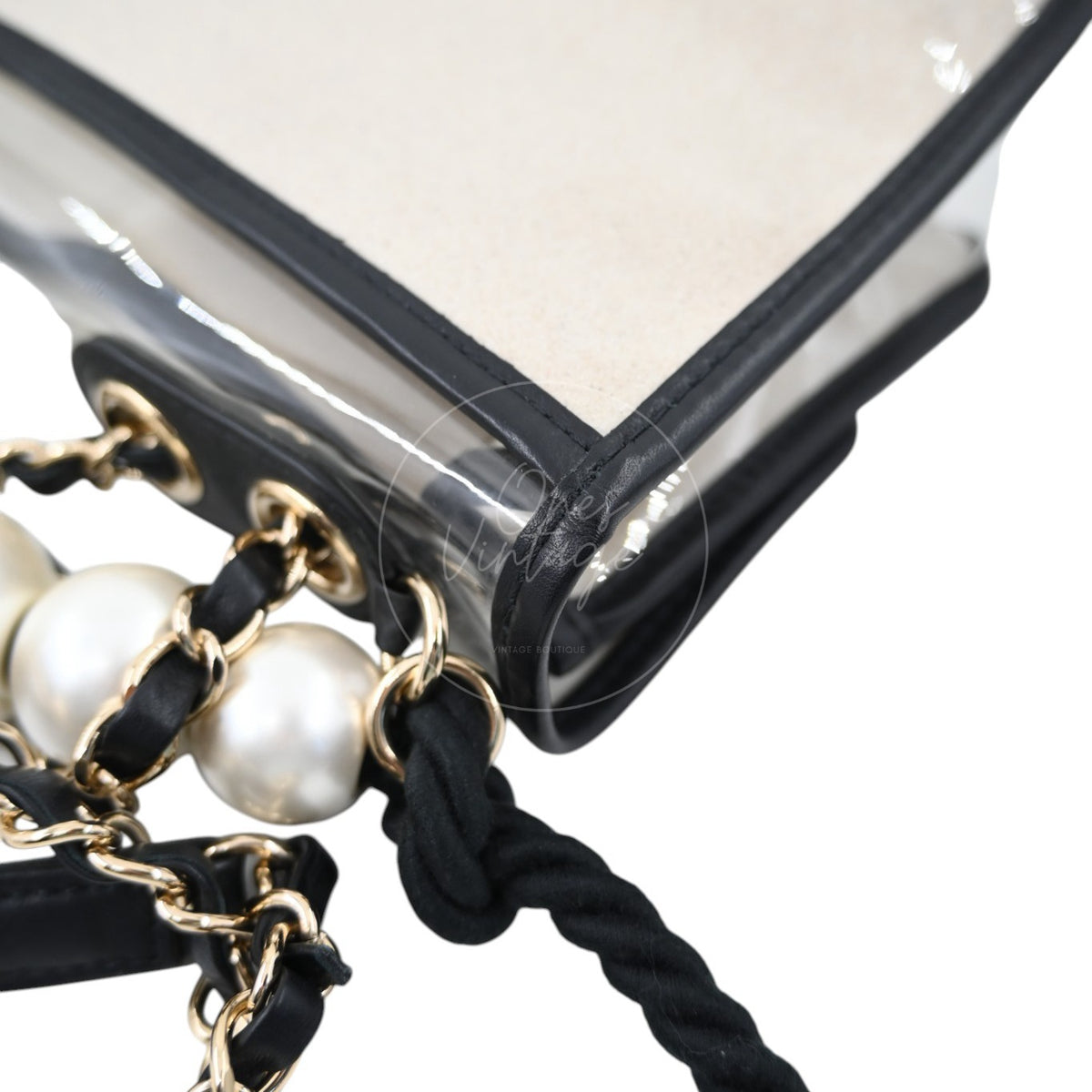 Chanel Sand by The Sea Pearl Clear Classic Flap Bag GHW Clear Series 27