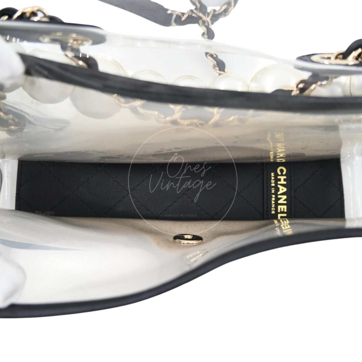Chanel Sand by The Sea Pearl Clear Classic Flap Bag GHW Clear Series 27
