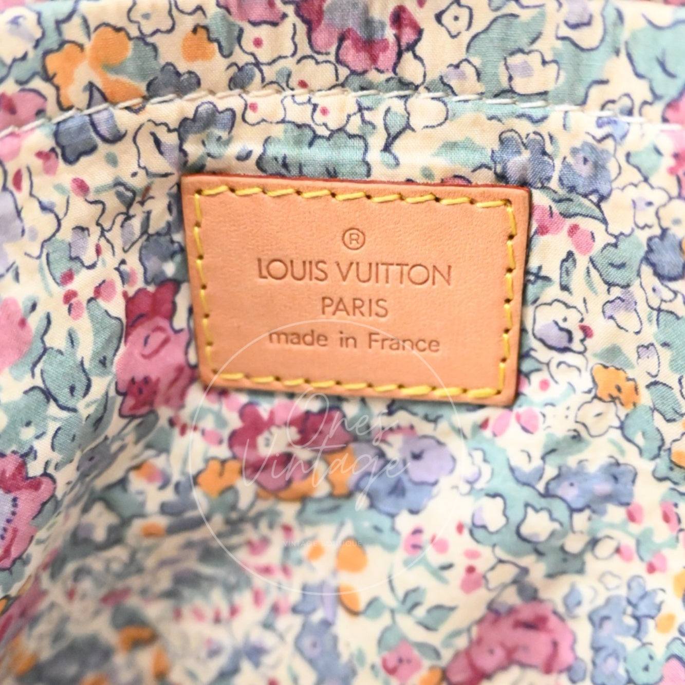 [Pre-owned] Louis Vuitton M95374 Monogram Denim Posty Patchwork Shoulder Bag