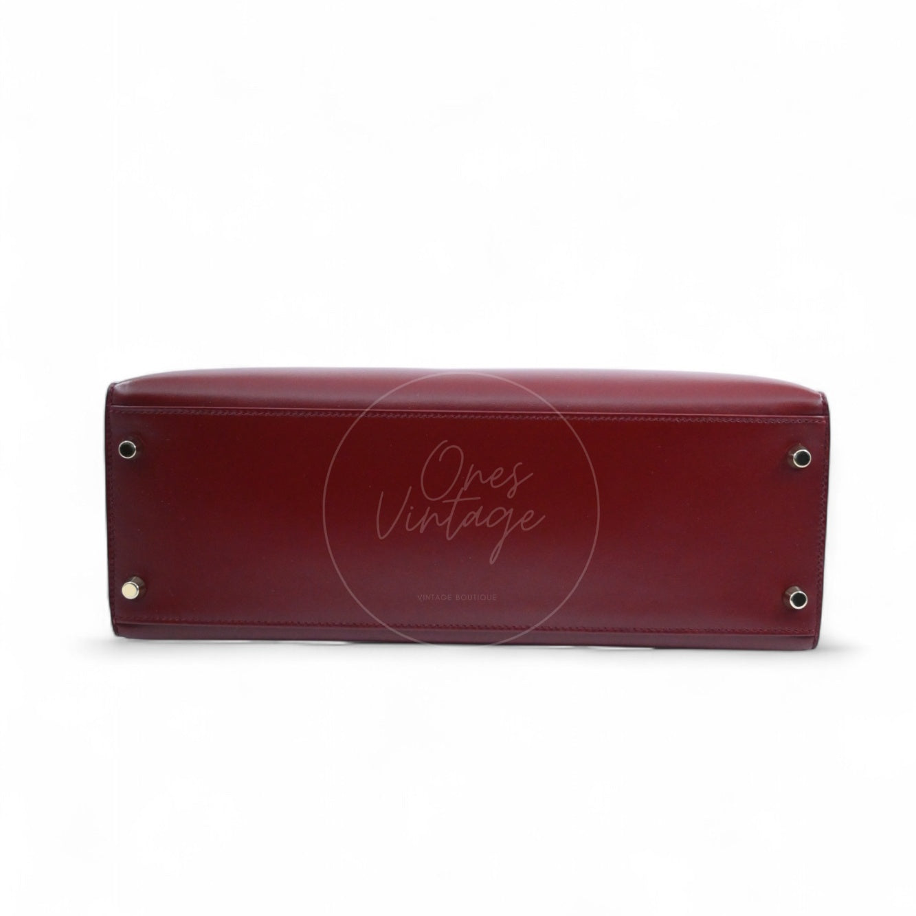 [Pre-Owned] Hermes Kelly 32 Rouge H Box GHW Stamp Square G
