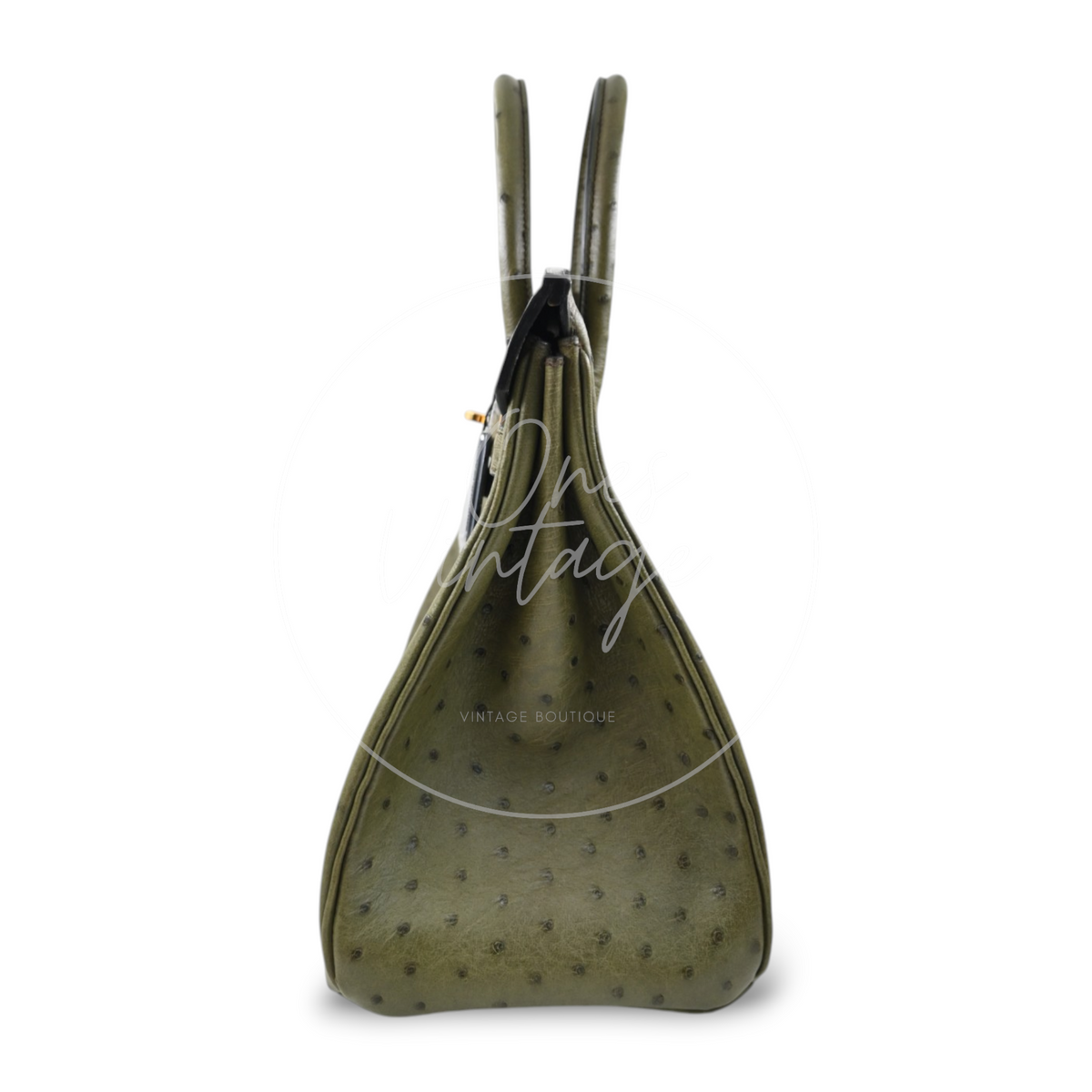 Hermes HAC Birkin 32 Ostrich GHW Olive Circle X