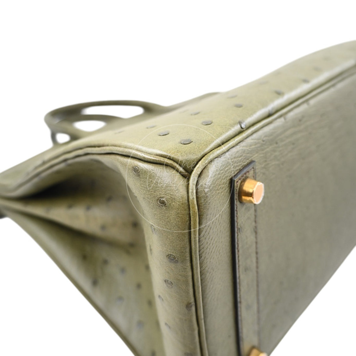 Hermes HAC Birkin 32 Ostrich GHW Olive Circle X