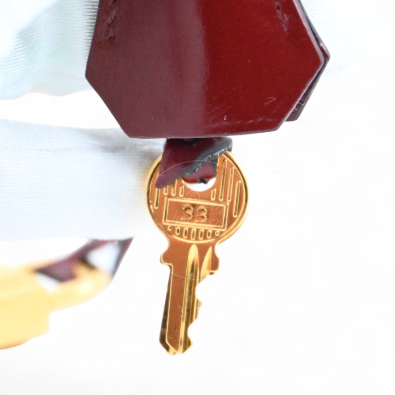 [Pre-Owned] Hermes Kelly 32 Rouge H Box GHW Stamp Square G