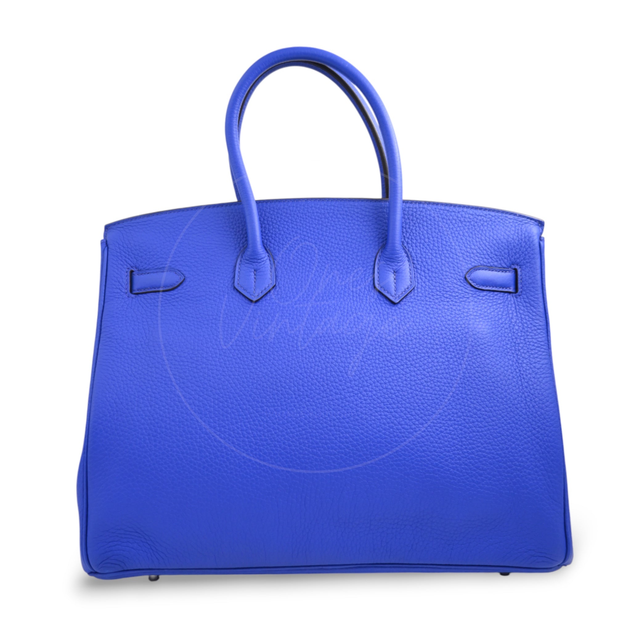 [Pre-owned] Hermes Birkin 35 Electronic Blue Stamp Square O