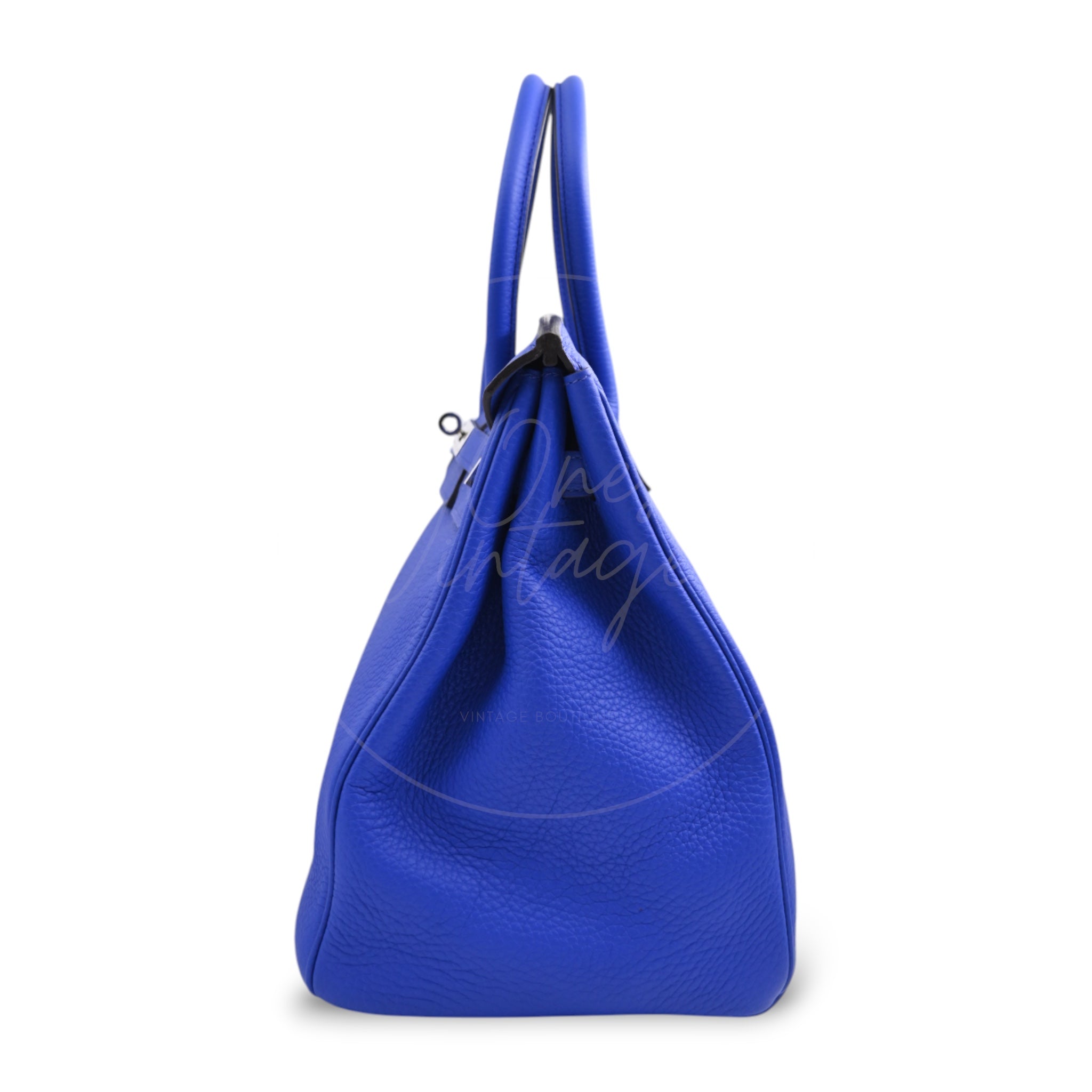 [Pre-owned] Hermes Birkin 35 Electronic Blue Stamp Square O