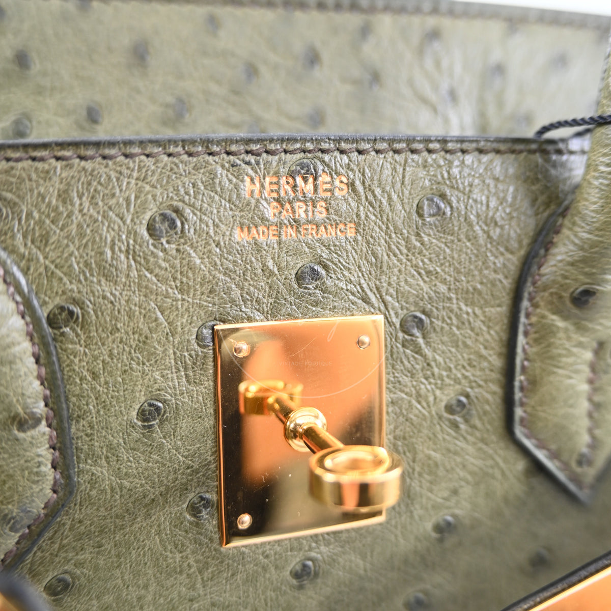 Hermes HAC Birkin 32 Ostrich GHW Olive Circle X