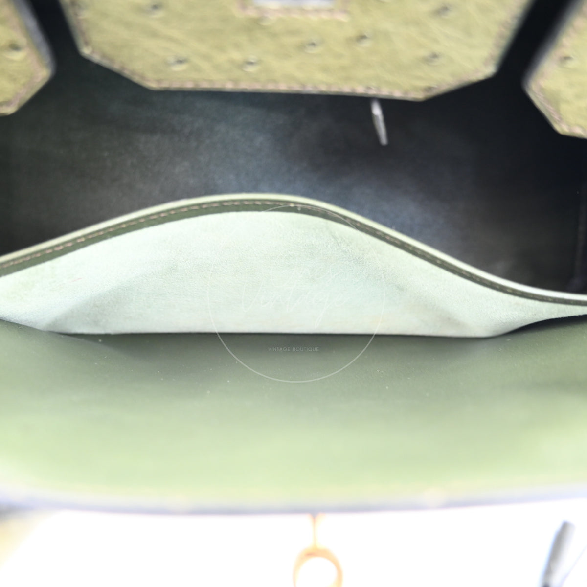 Hermes HAC Birkin 32 Ostrich GHW Olive Circle X