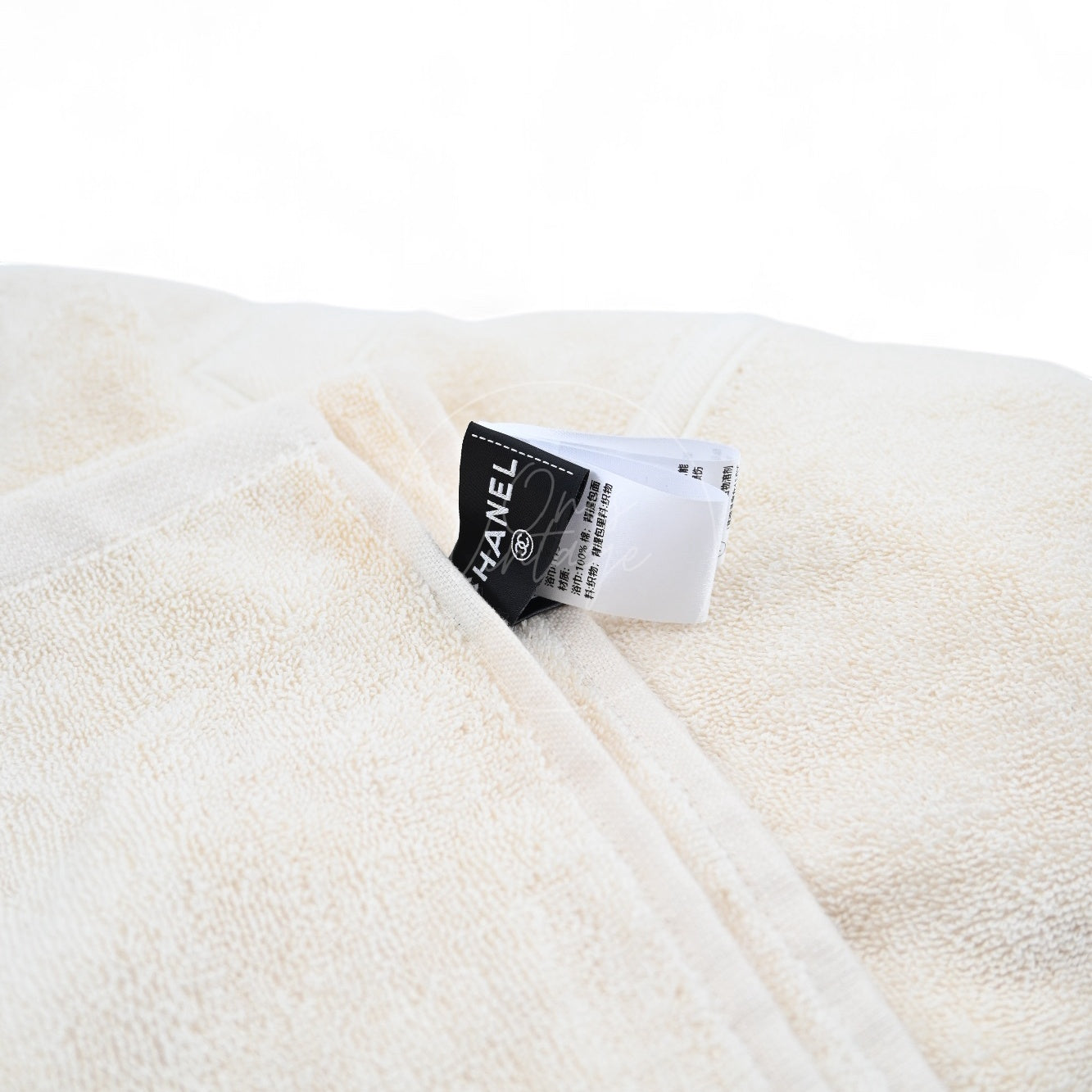 [Pre-owned] Chanel Towel Cotton Ivory Shoulder Bag