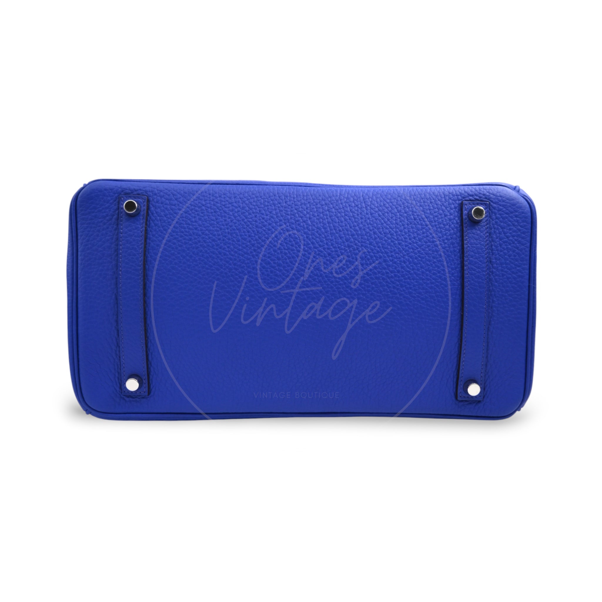 [Pre-owned] Hermes Birkin 35 Electronic Blue Stamp Square O