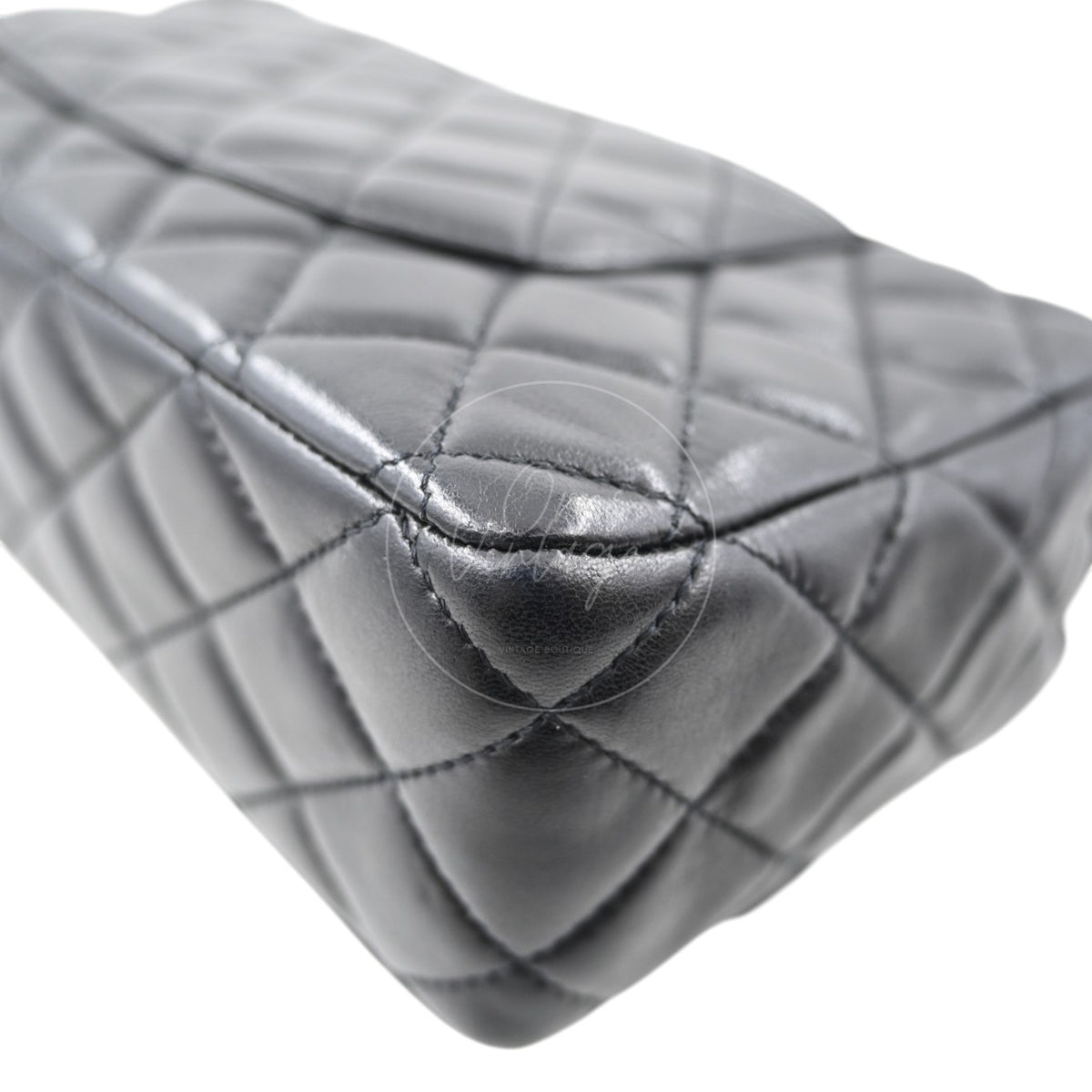 Chanel Quilted Medium Ladybug Flap Bag Lambskin Black SHW Series 14