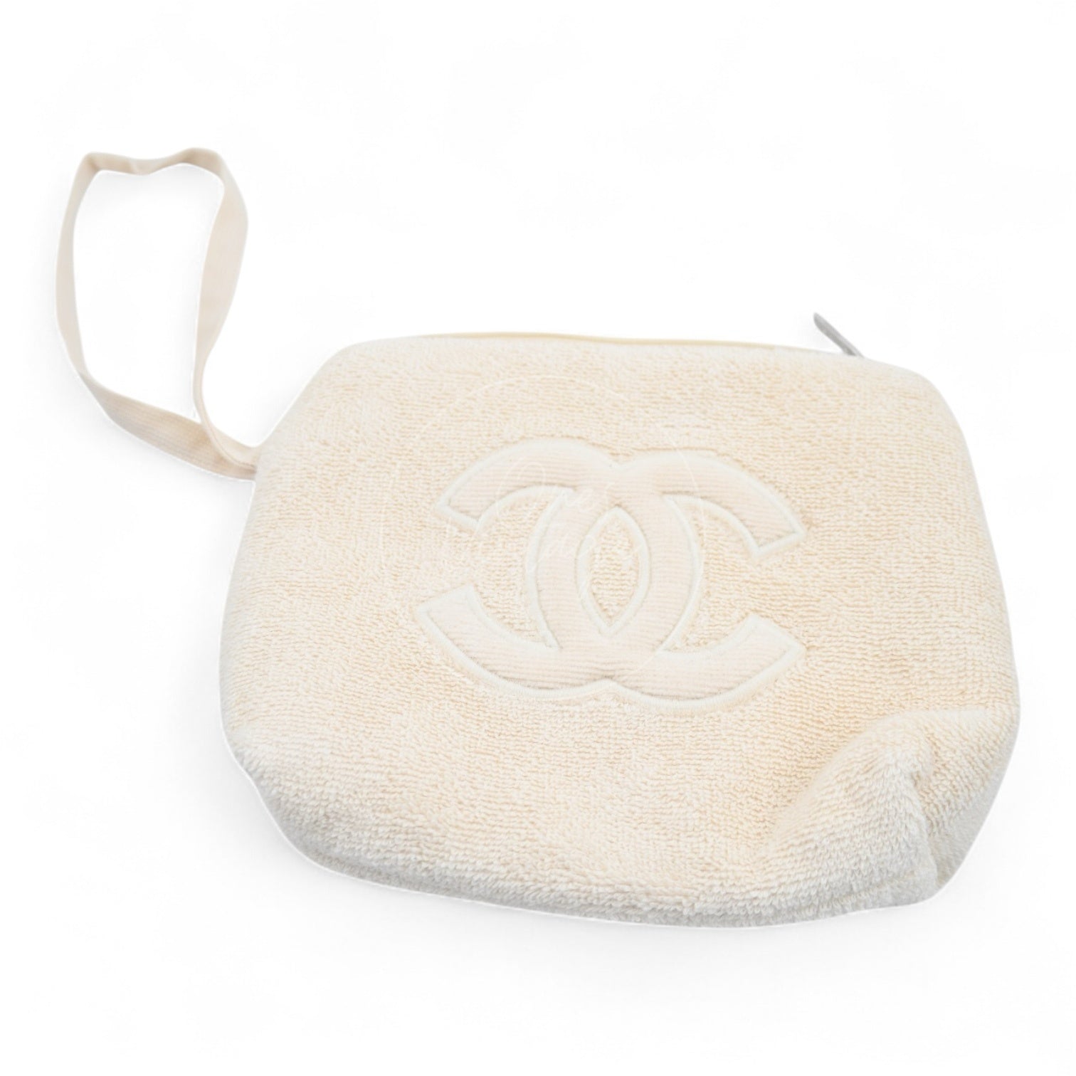 [Pre-owned] Chanel Towel Cotton Ivory Shoulder Bag