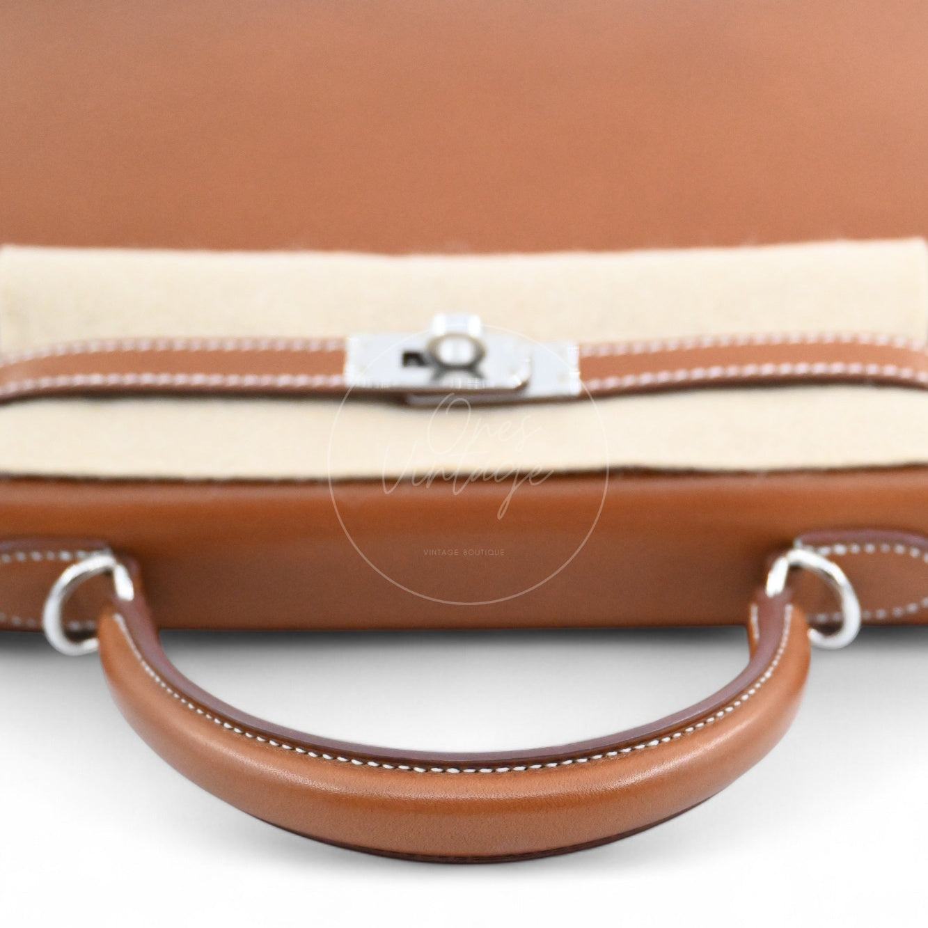 [Pre-owned] Hermes Kelly K25 Barenia Brown Stamp U Bag