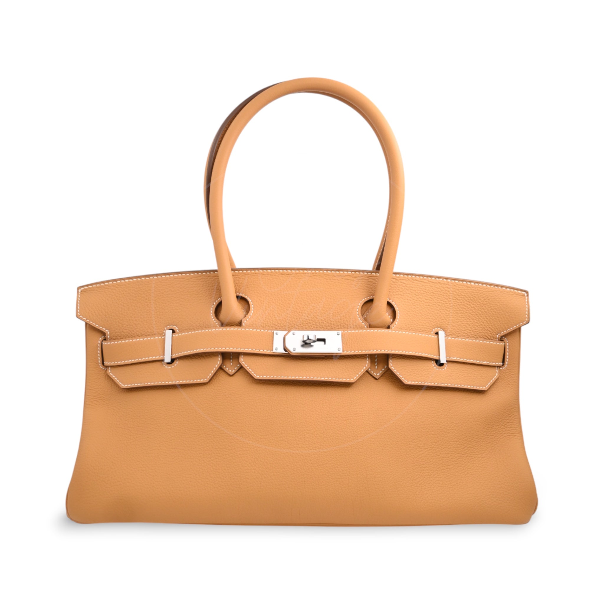 [Pre-owned] Hermes Shoulder Birkin Natural Sable Stamp Square Q Handbag