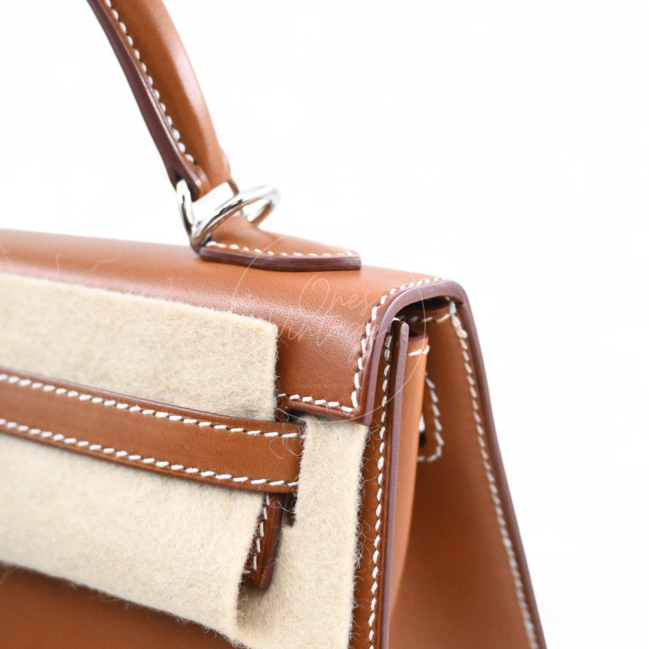 [Pre-owned] Hermes Kelly K25 Barenia Brown Stamp U Bag