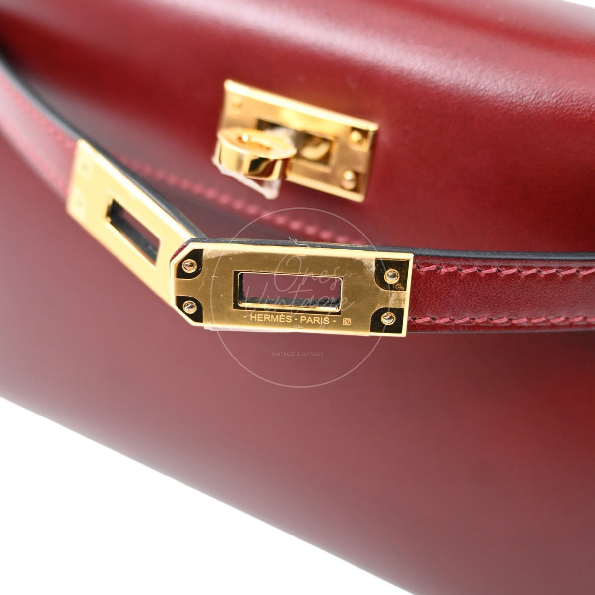 Hermes Mini Kelly Box Leather GHW Rouge H Stamp K