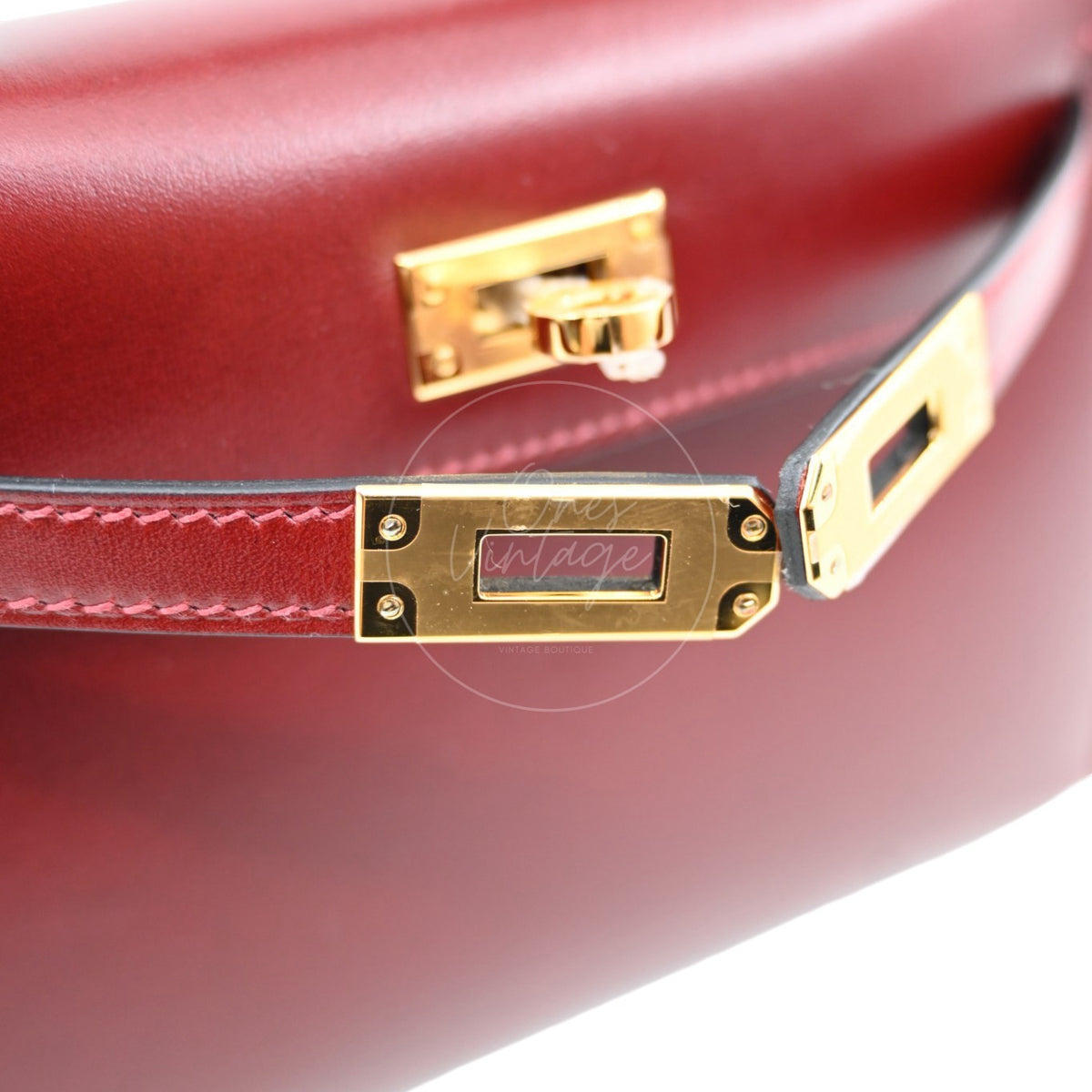 Hermes Mini Kelly Box Leather GHW Rouge H Stamp K