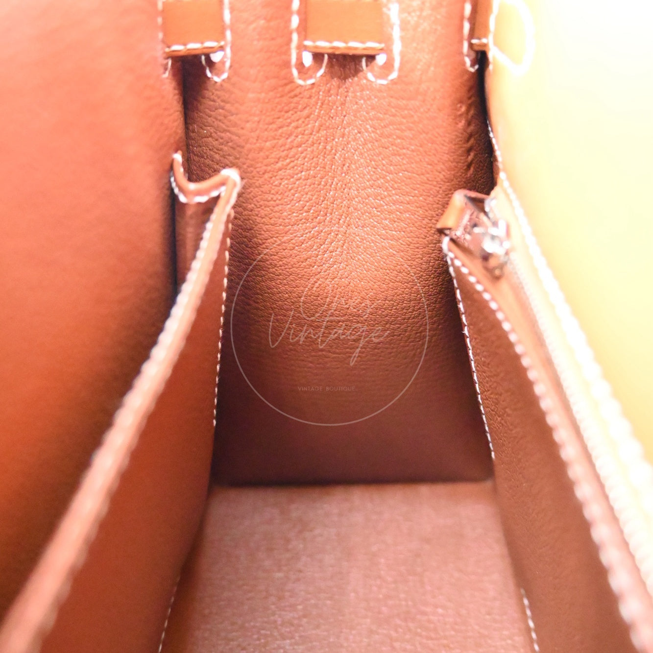 [Pre-owned] Hermes Kelly K25 Barenia Brown Stamp U Bag