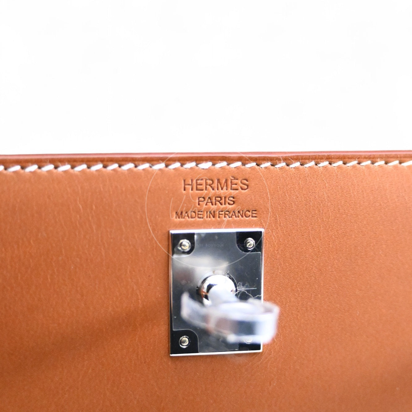 [Pre-owned] Hermes Kelly K25 Barenia Brown Stamp U Bag