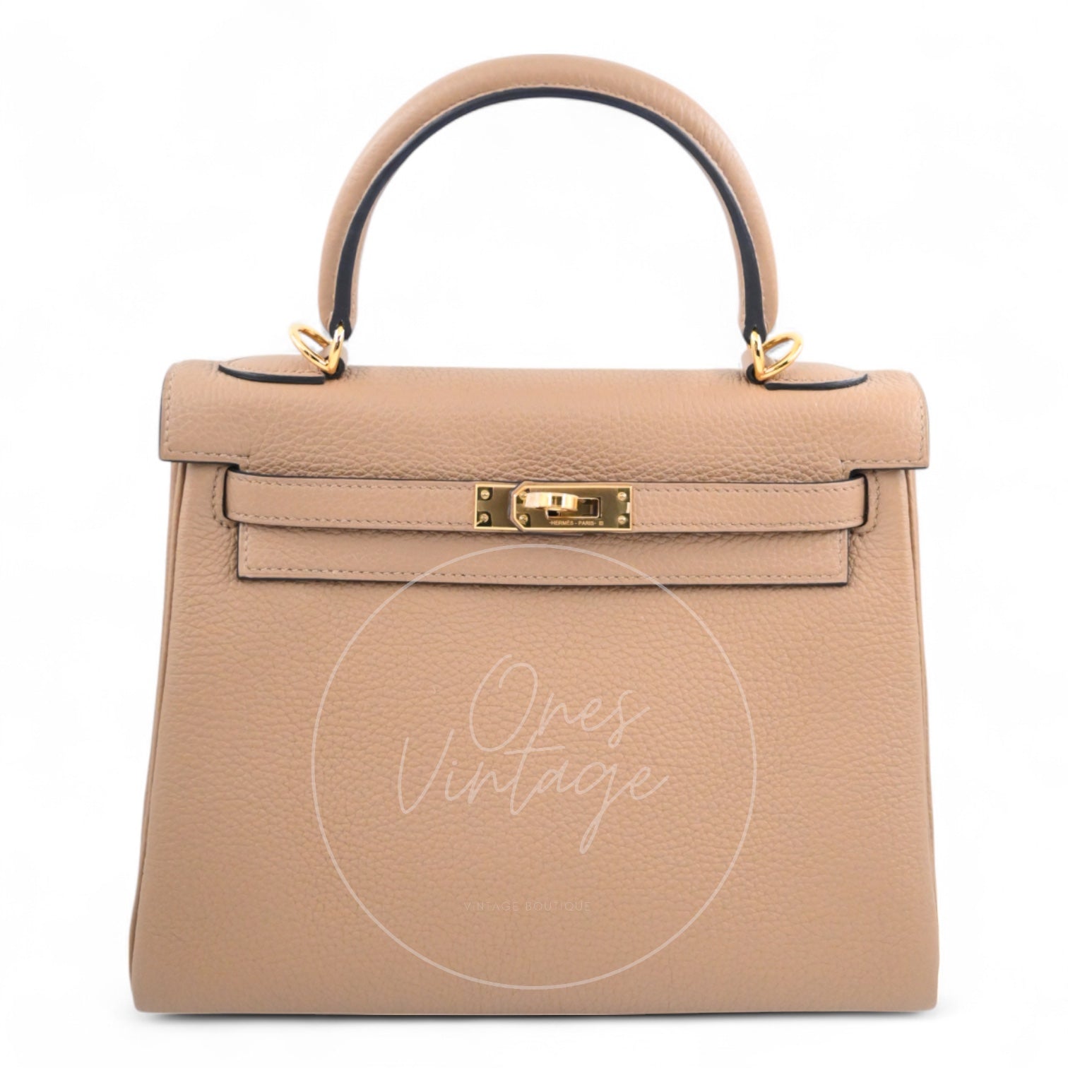 [Unused] Hermes Kelly 25 Chai Togo GHW STamp U