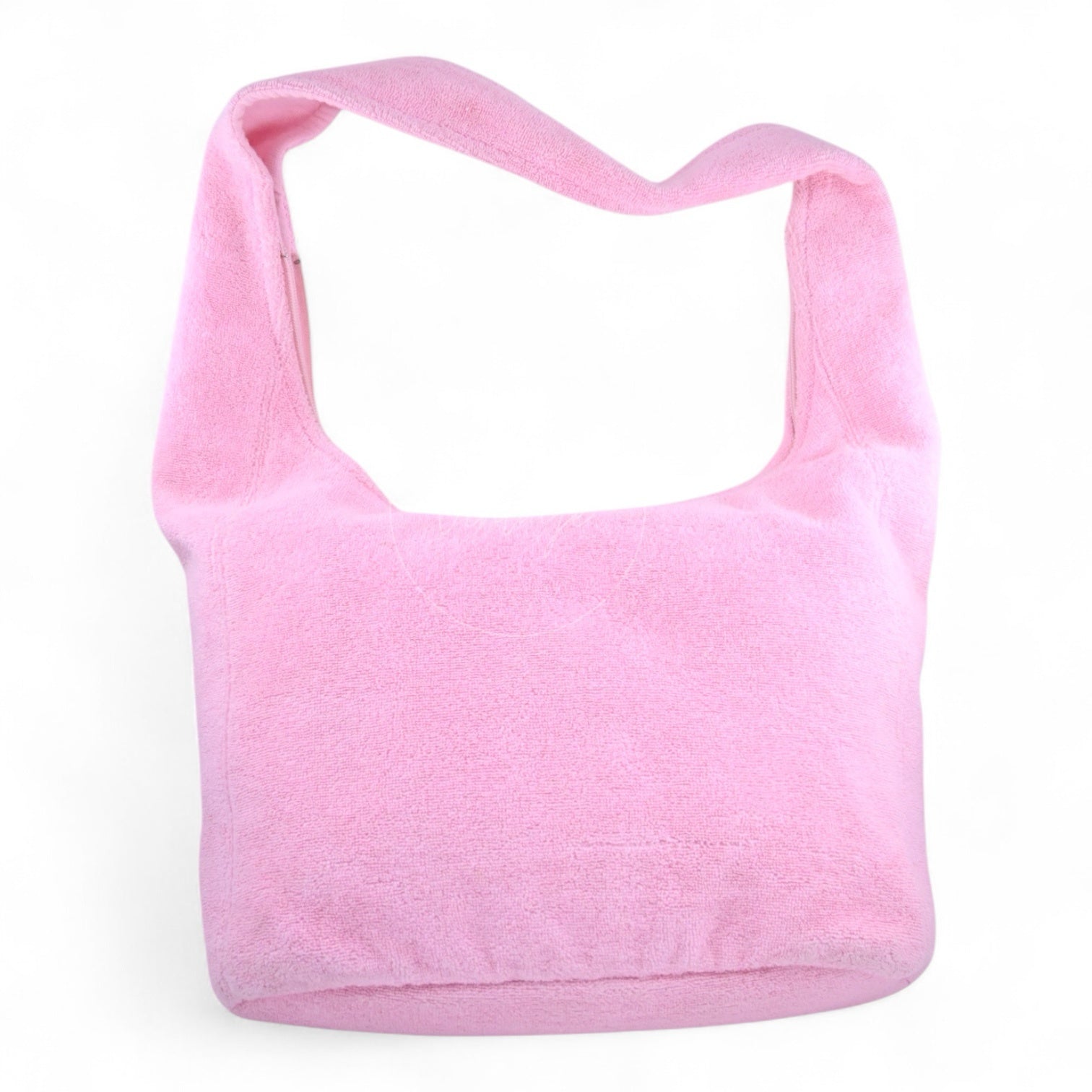 [Pre-owned] Chanel Beach Collection Towel Cotton Pink Shoulder Bag