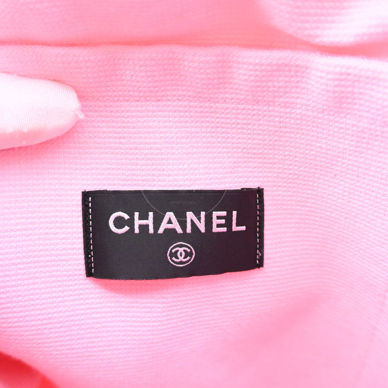 [Pre-owned] Chanel Beach Collection Towel Cotton Pink Shoulder Bag