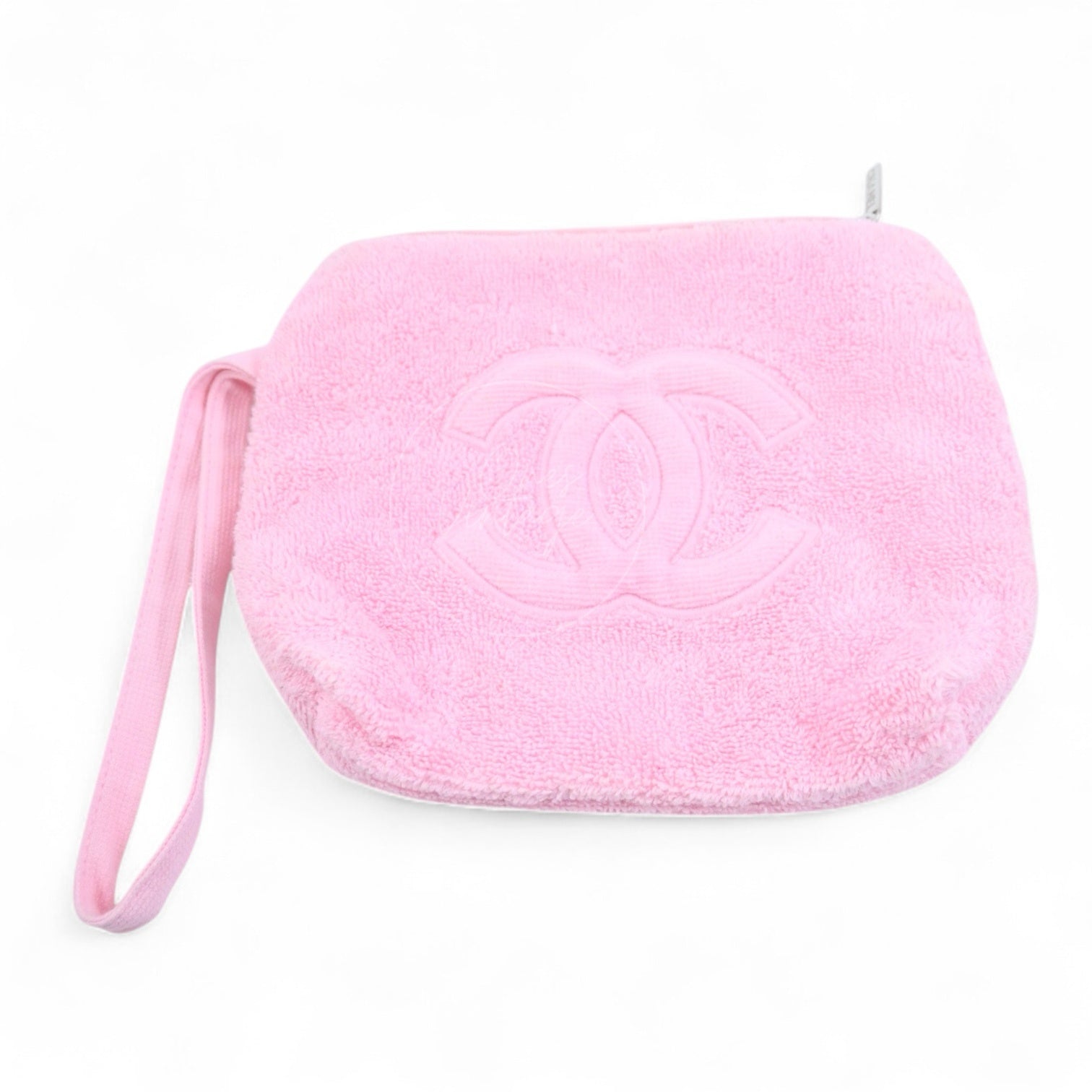 [Pre-owned] Chanel Beach Collection Towel Cotton Pink Shoulder Bag