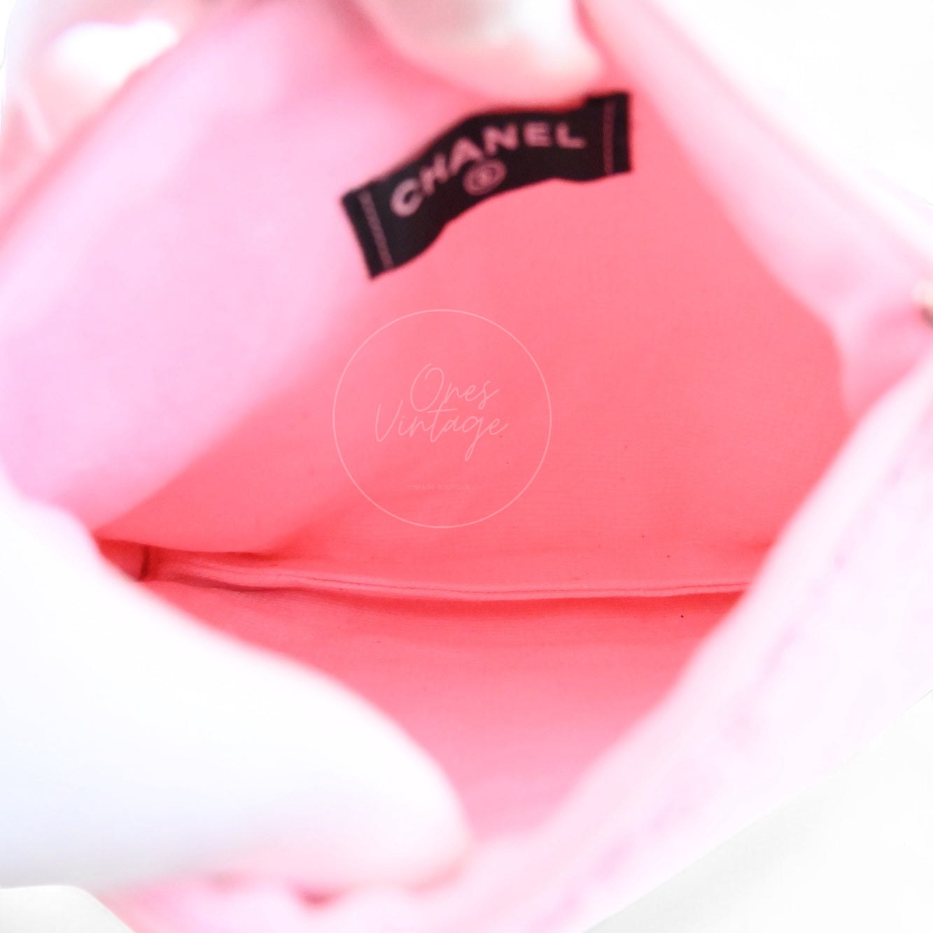 [Pre-owned] Chanel Beach Collection Towel Cotton Pink Shoulder Bag