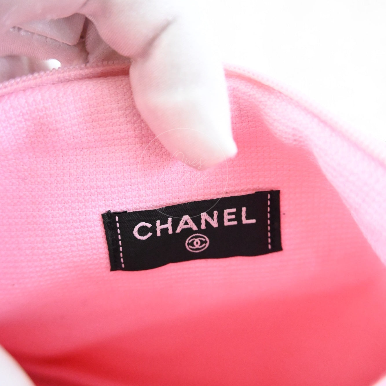 [Pre-owned] Chanel Beach Collection Towel Cotton Pink Shoulder Bag