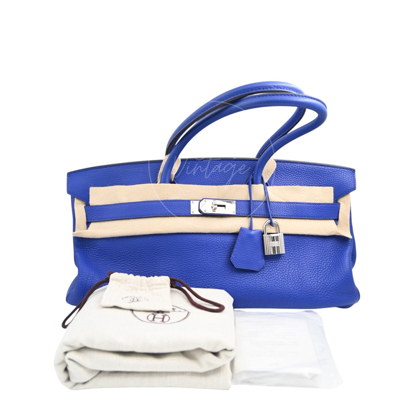 [Pre-owned] Hermes Birkin Shoulder Electronic Blue PHW