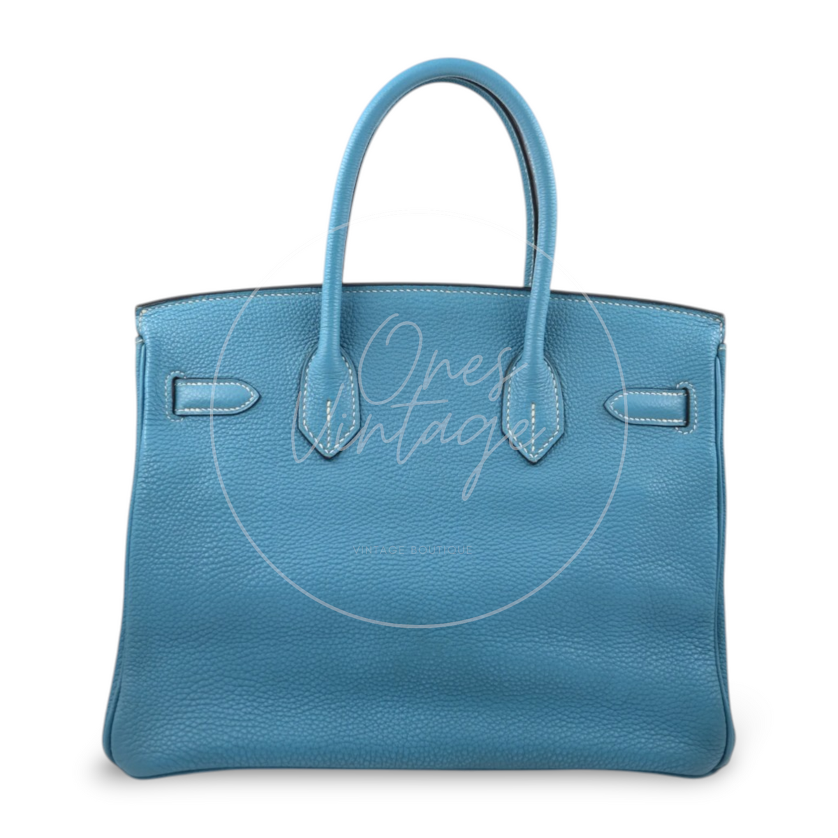 Hermès Birkin 30 Togo Denim Jean Ruthenium Hardware Square J