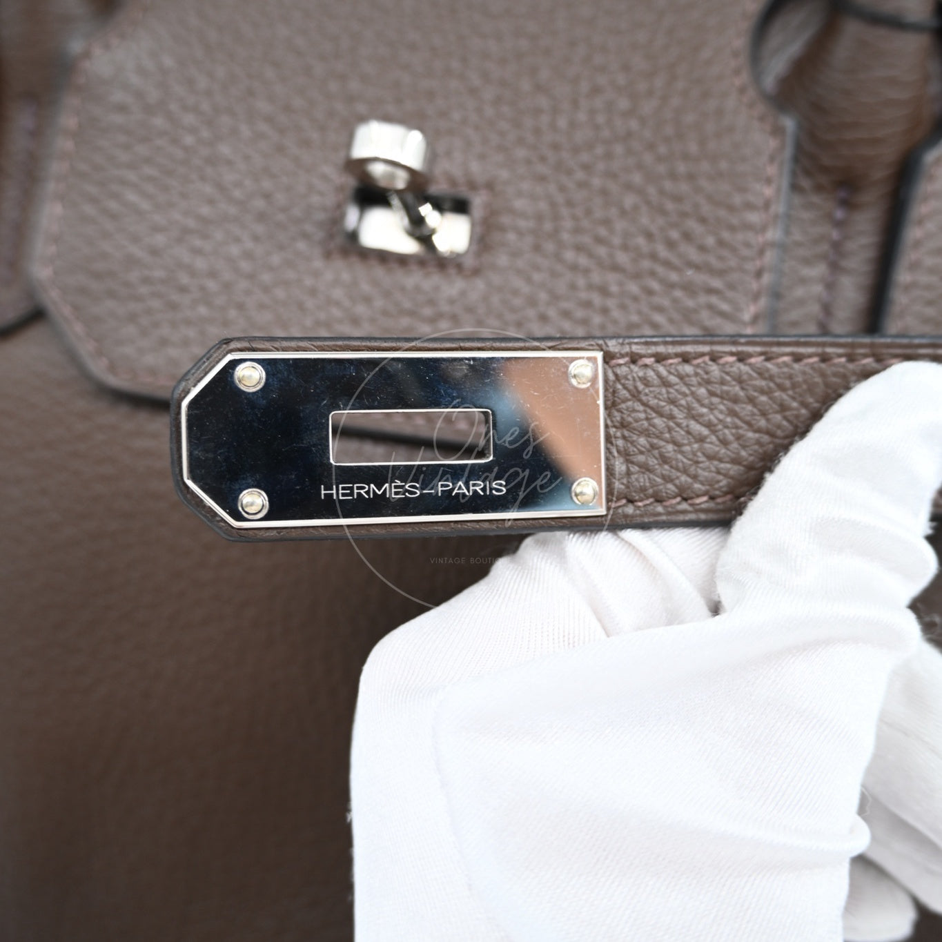 [Pre-owned] Hermes Shoulder 42 Brikin Ebene Handbag