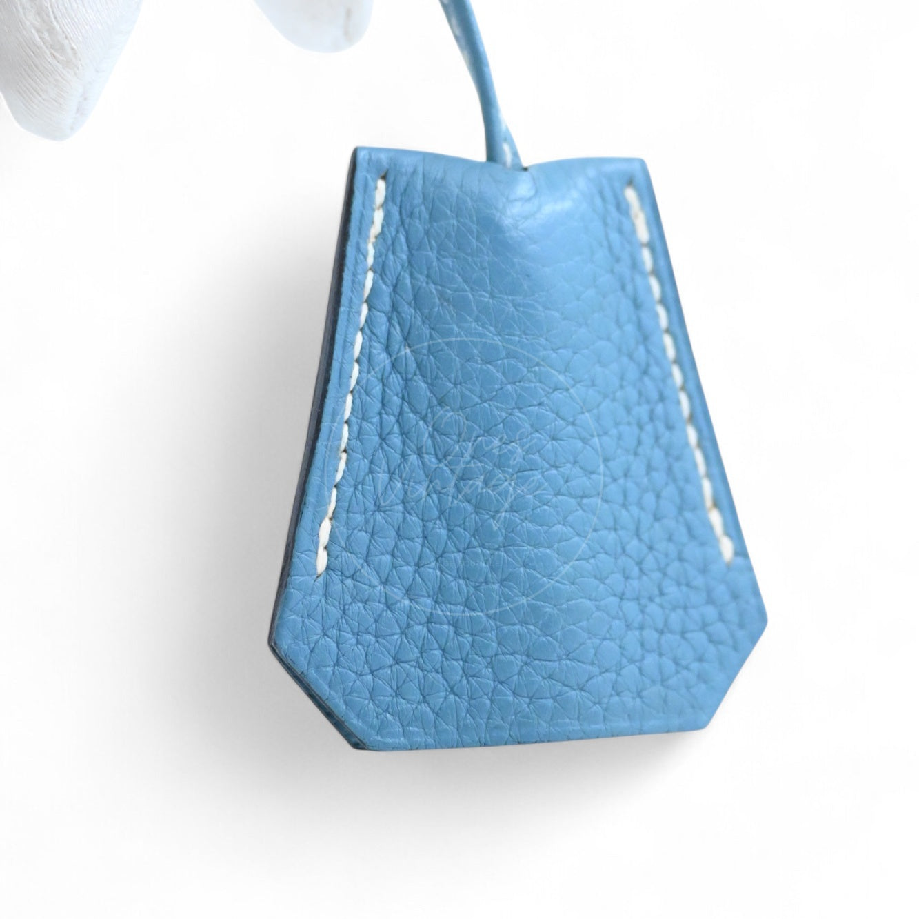 [Pre-owned] Hermes Shoulder Birkin Denim Blue Togo PHW Stamp Square M