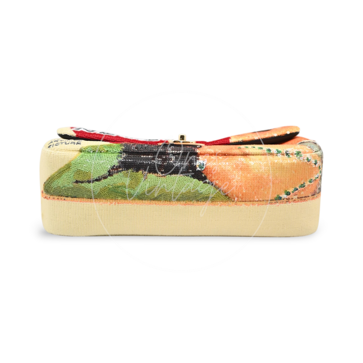 Chanel Tonight Or Never Maxi Flap Bag Red Multicolour Sequins GHW Series TE