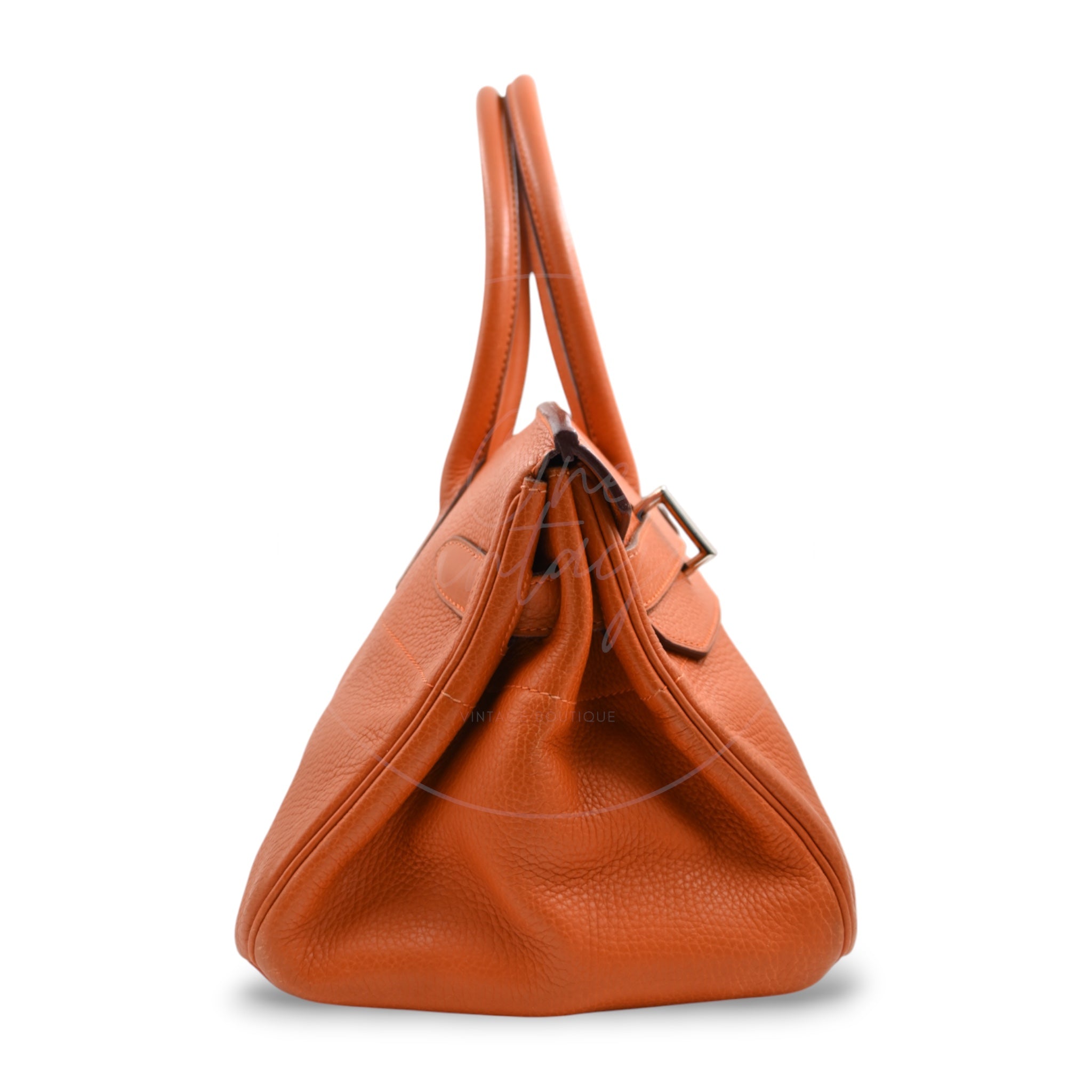 [Pre-owned] Hermes Shoulder Birkin 42 JPG Orange PHW Handbag