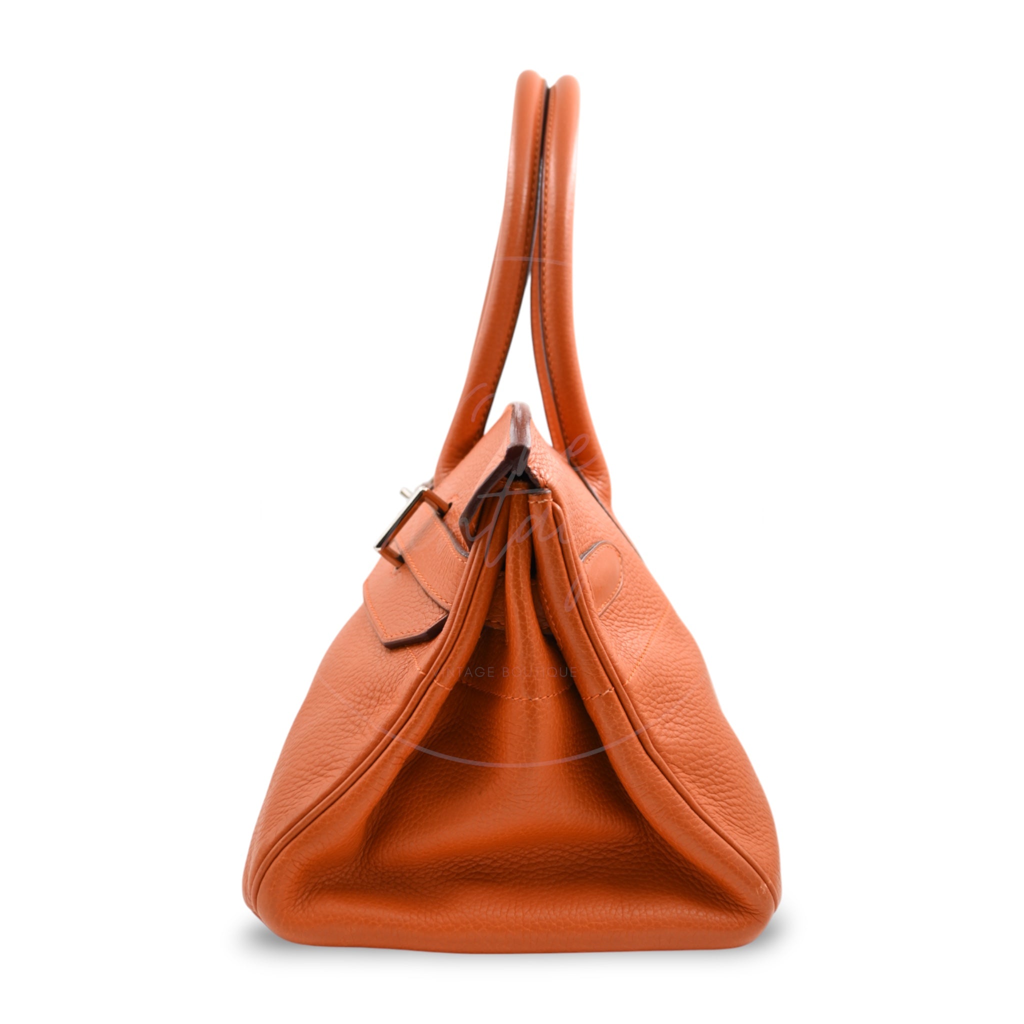 [Pre-owned] Hermes Shoulder Birkin 42 JPG Orange PHW Handbag