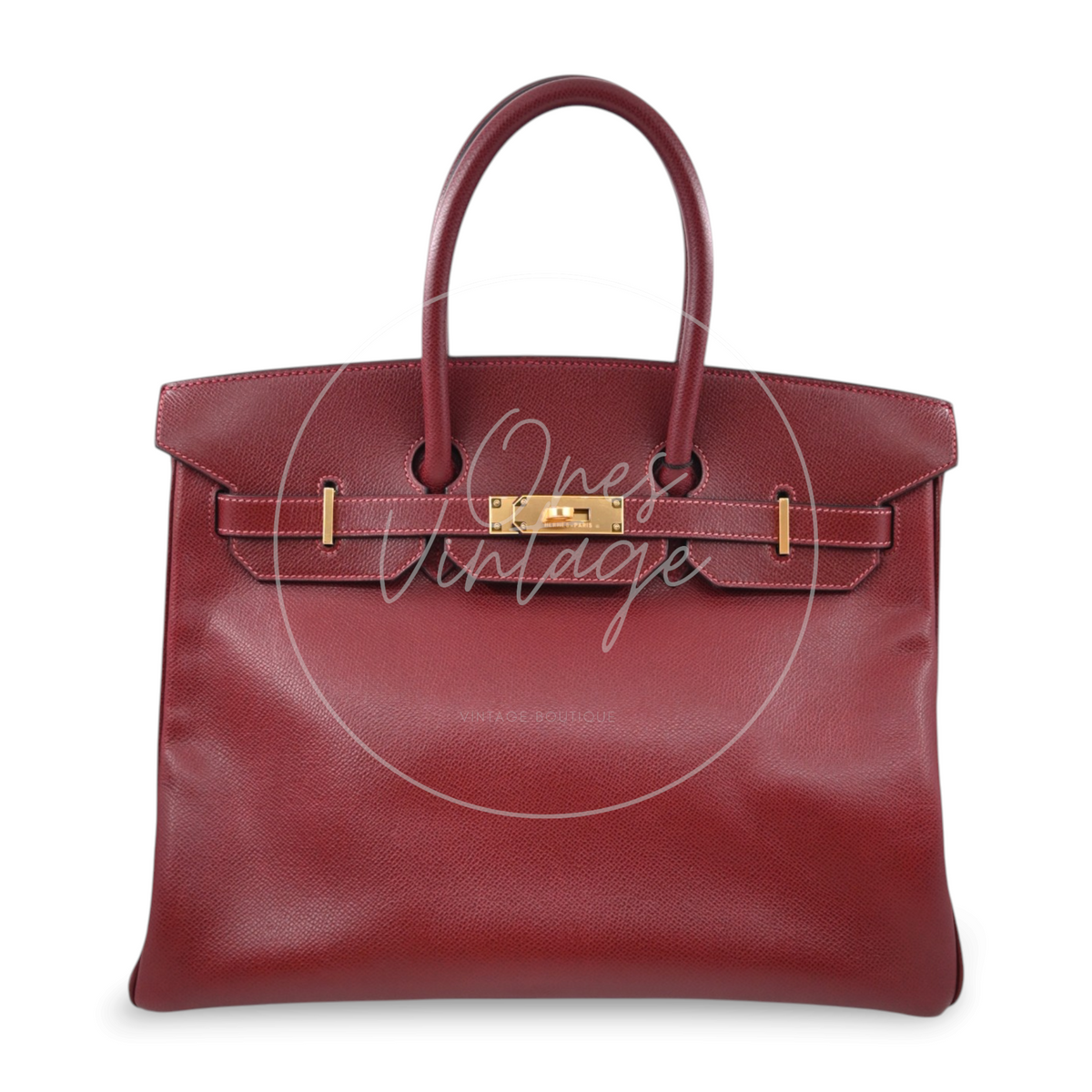 Hermes Birkin 35 Epsom GHW Burgundy Square G