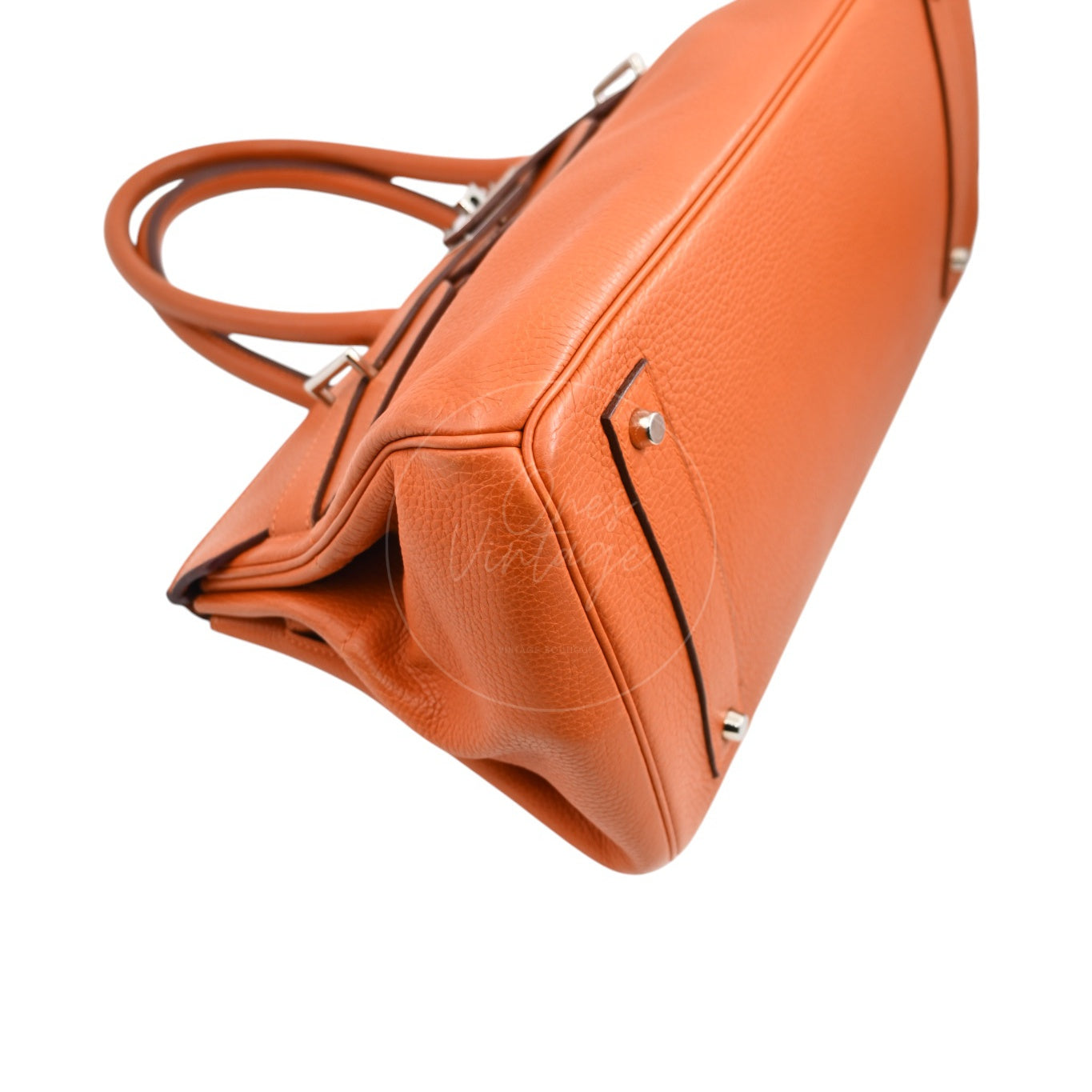 [Pre-owned] Hermes Shoulder Birkin 42 JPG Orange PHW Handbag