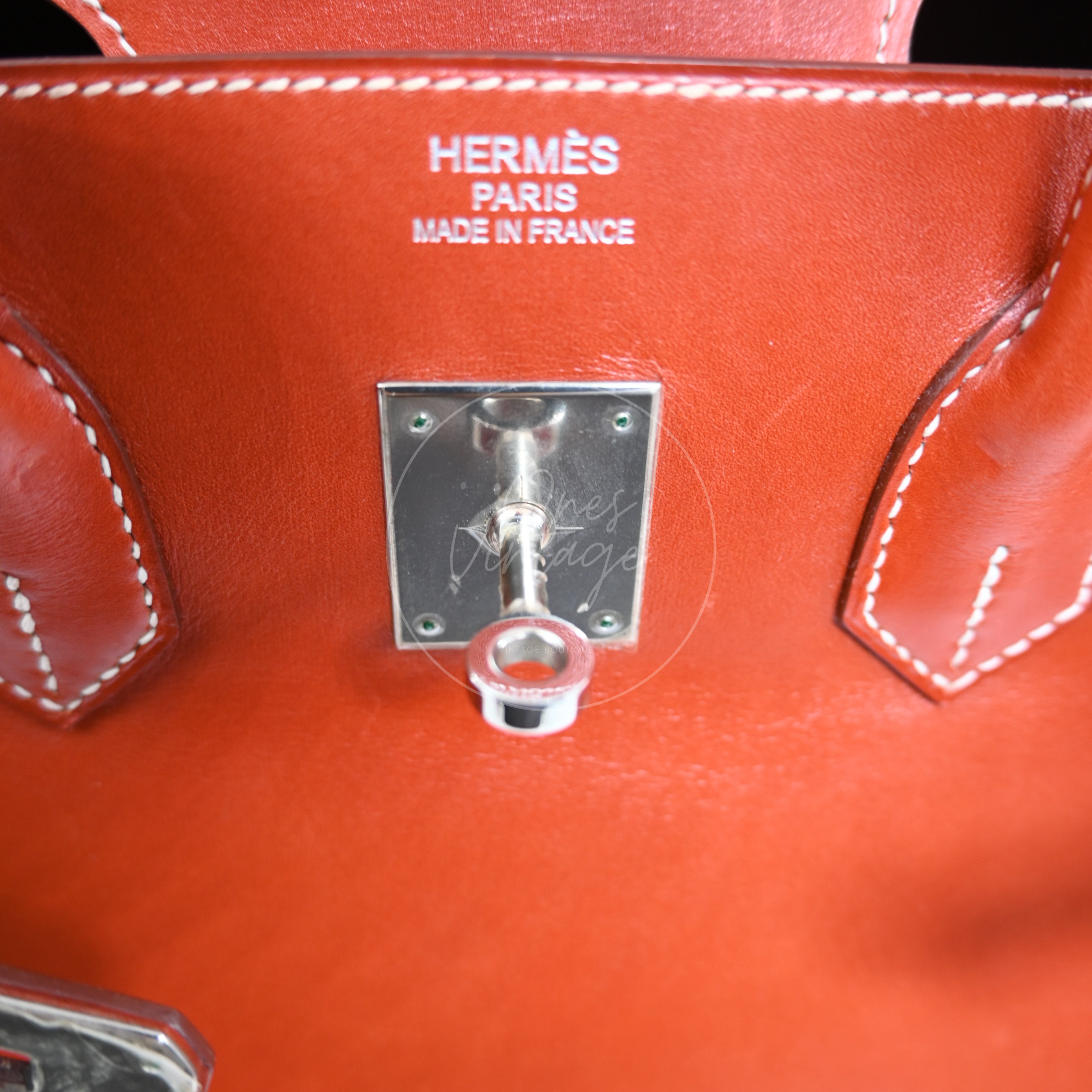 [Pre-Owned] Hermes Birkin 35 Box Leather PHW