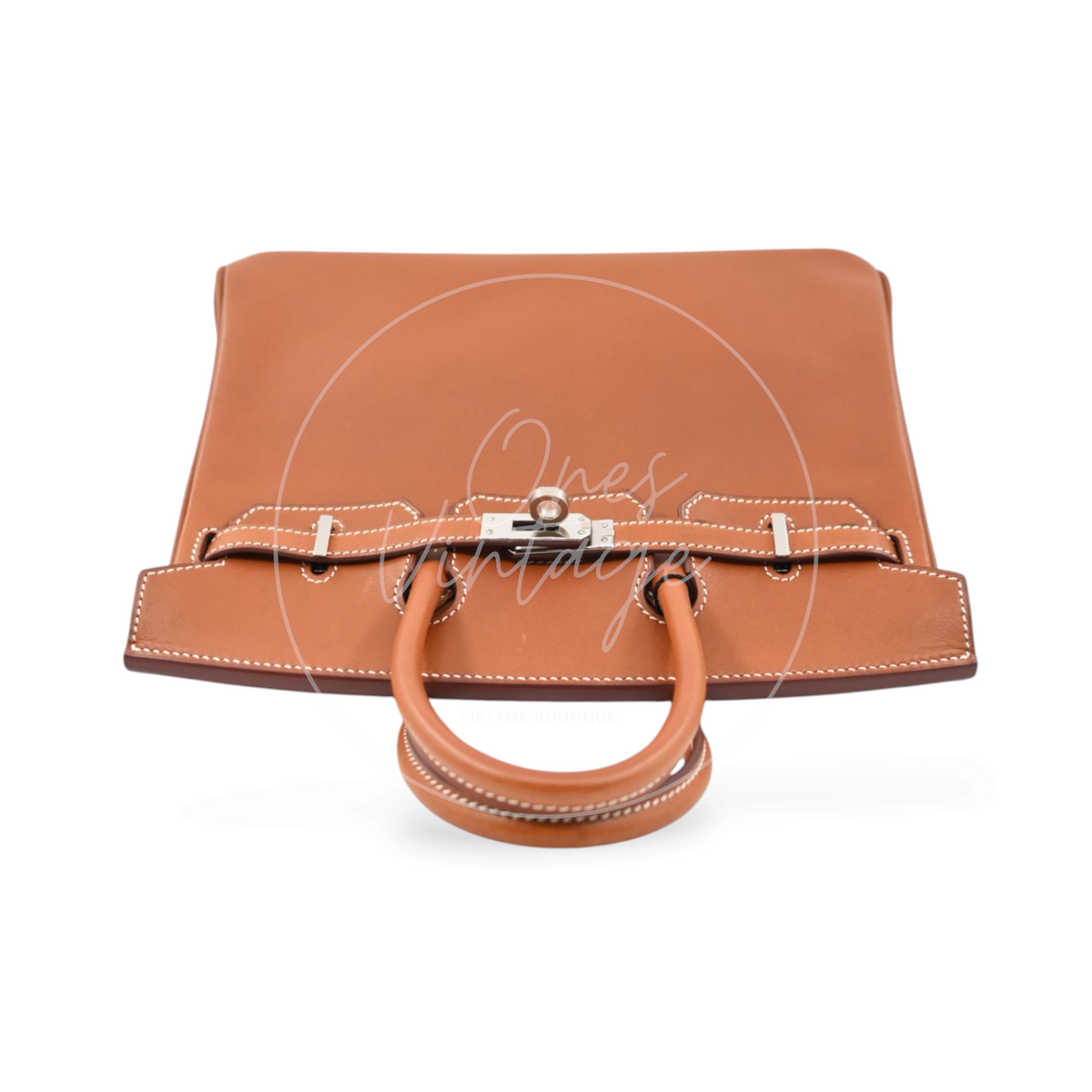 Hermes Birkin 25 Smooth Barenia PHW Gold Stamp D