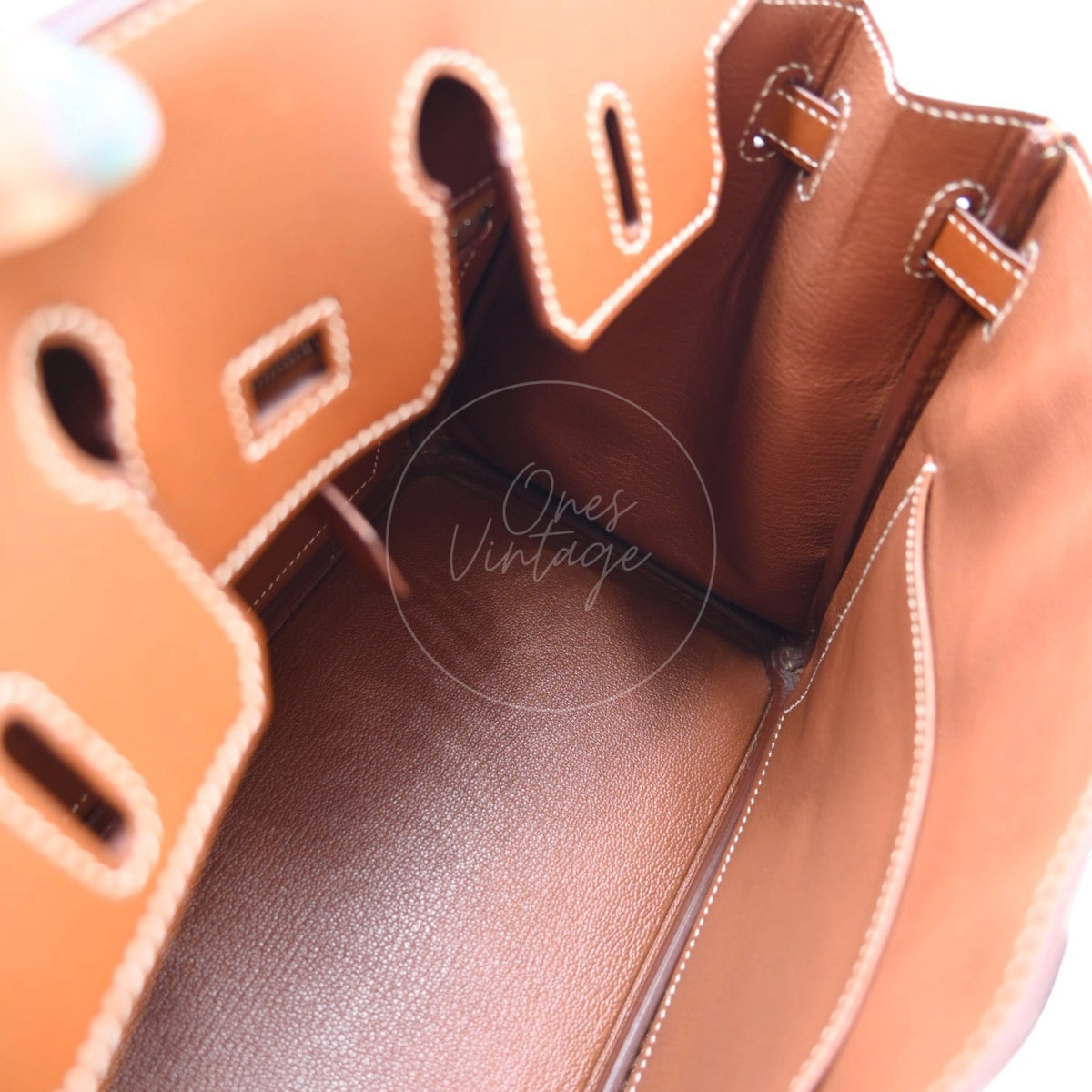 Hermes Birkin 25 Smooth Barenia PHW Gold Stamp D