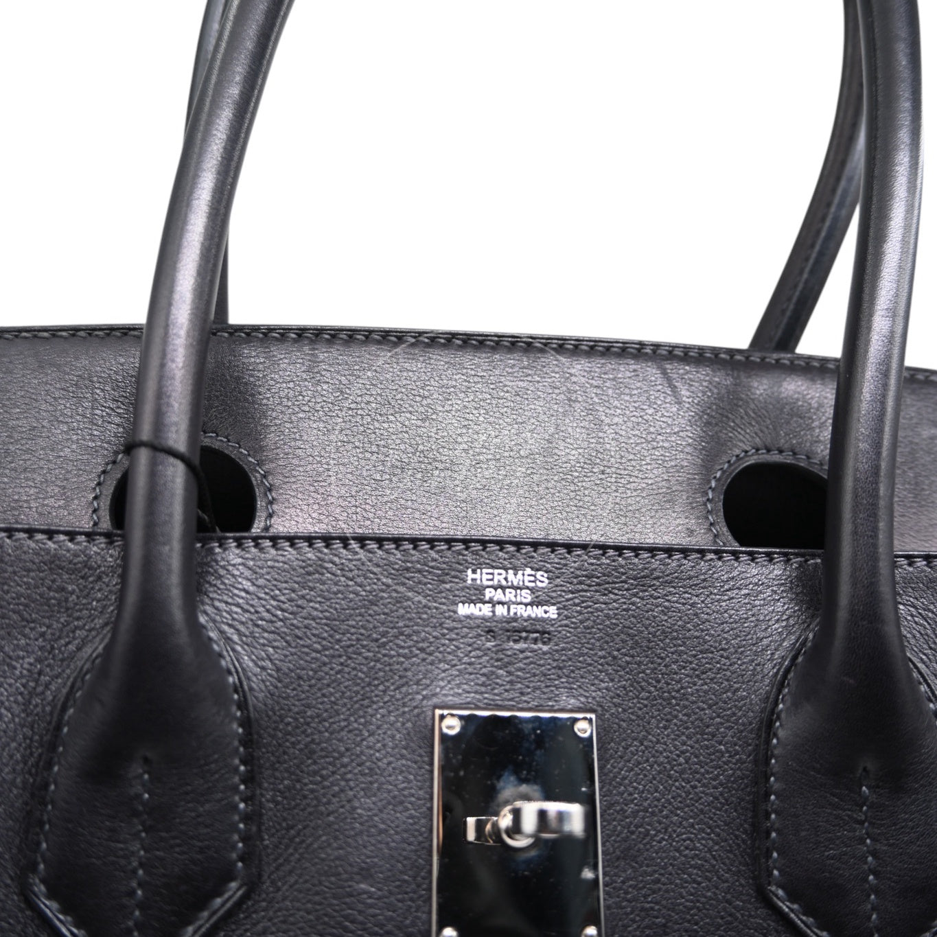 [Pre-owned] Hermes Birkin Shoulder PHW Black Stamp Square N