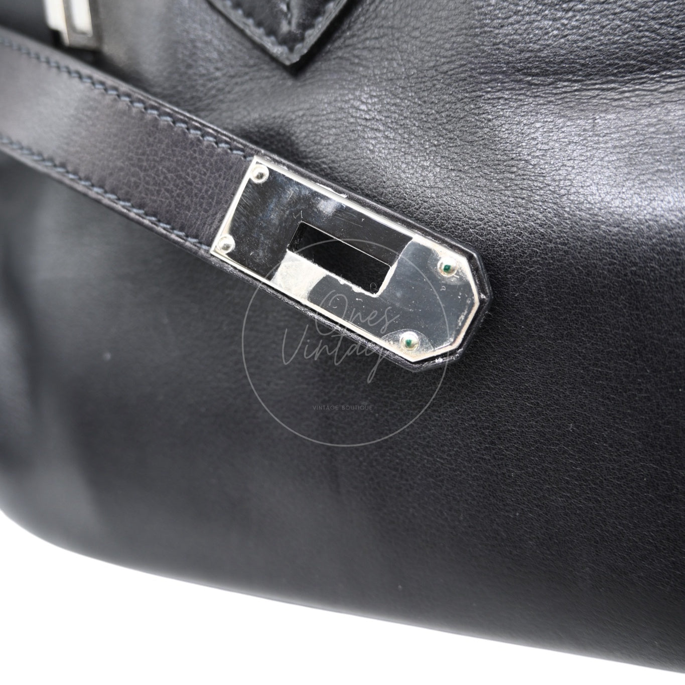 [Pre-owned] Hermes Birkin Shoulder PHW Black Stamp Square N