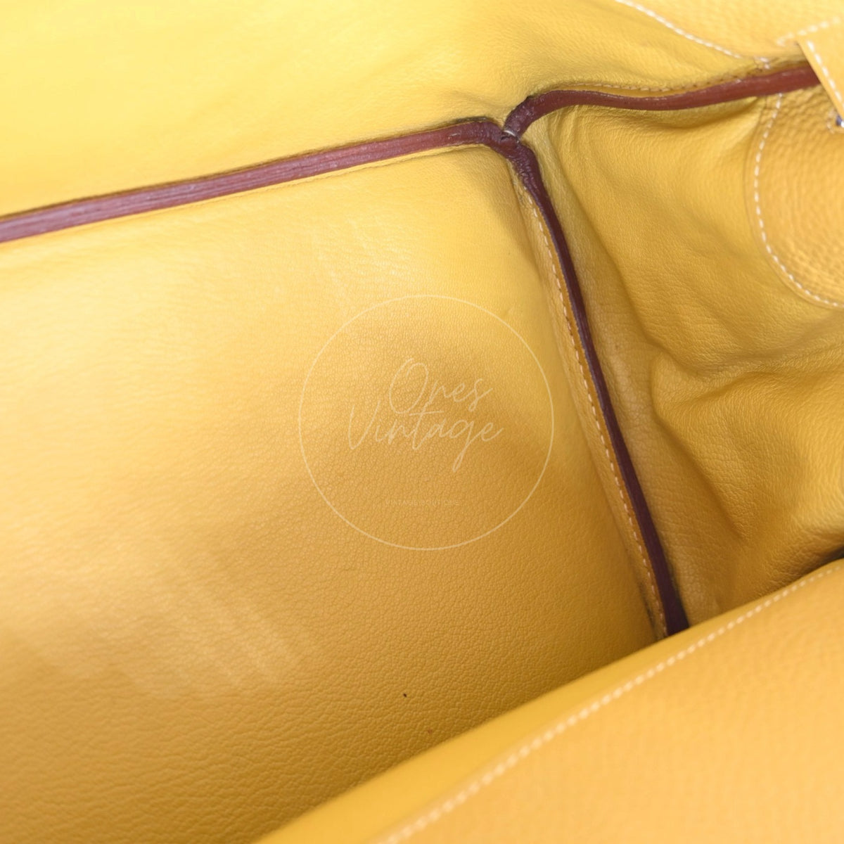 Hermès Birkin Shoulder 42 PHW Yellow Square L