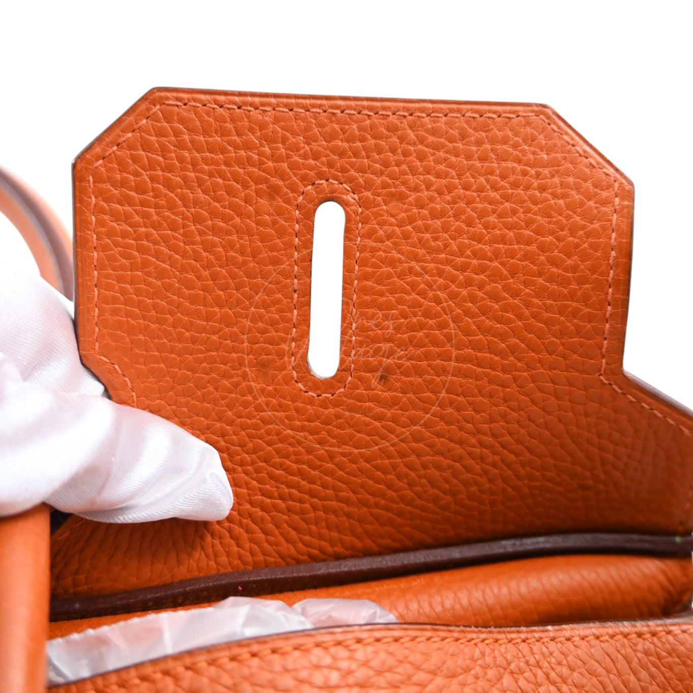 [Pre-owned] Hermes Shoulder Birkin 42 JPG Orange PHW Handbag