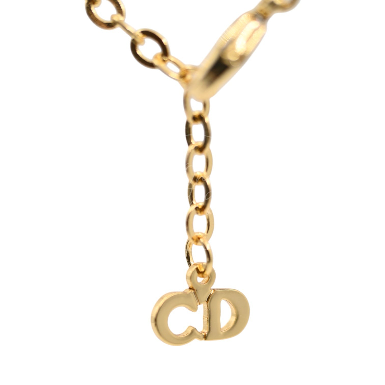 [Pre-owned] Christian Dior Crystal-embellished Logo-pendant Necklace