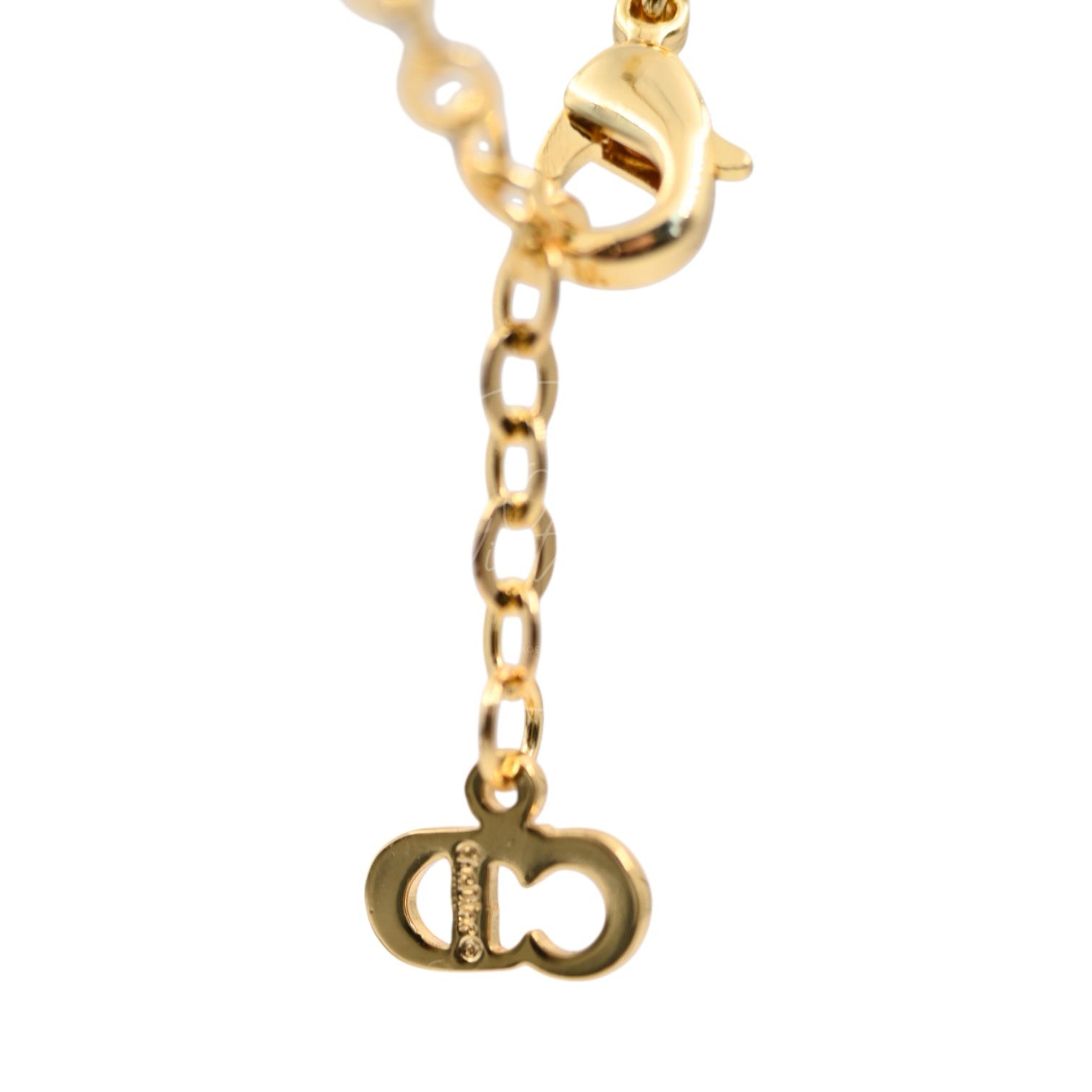 [Pre-owned] Christian Dior Crystal-embellished Logo-pendant Necklace