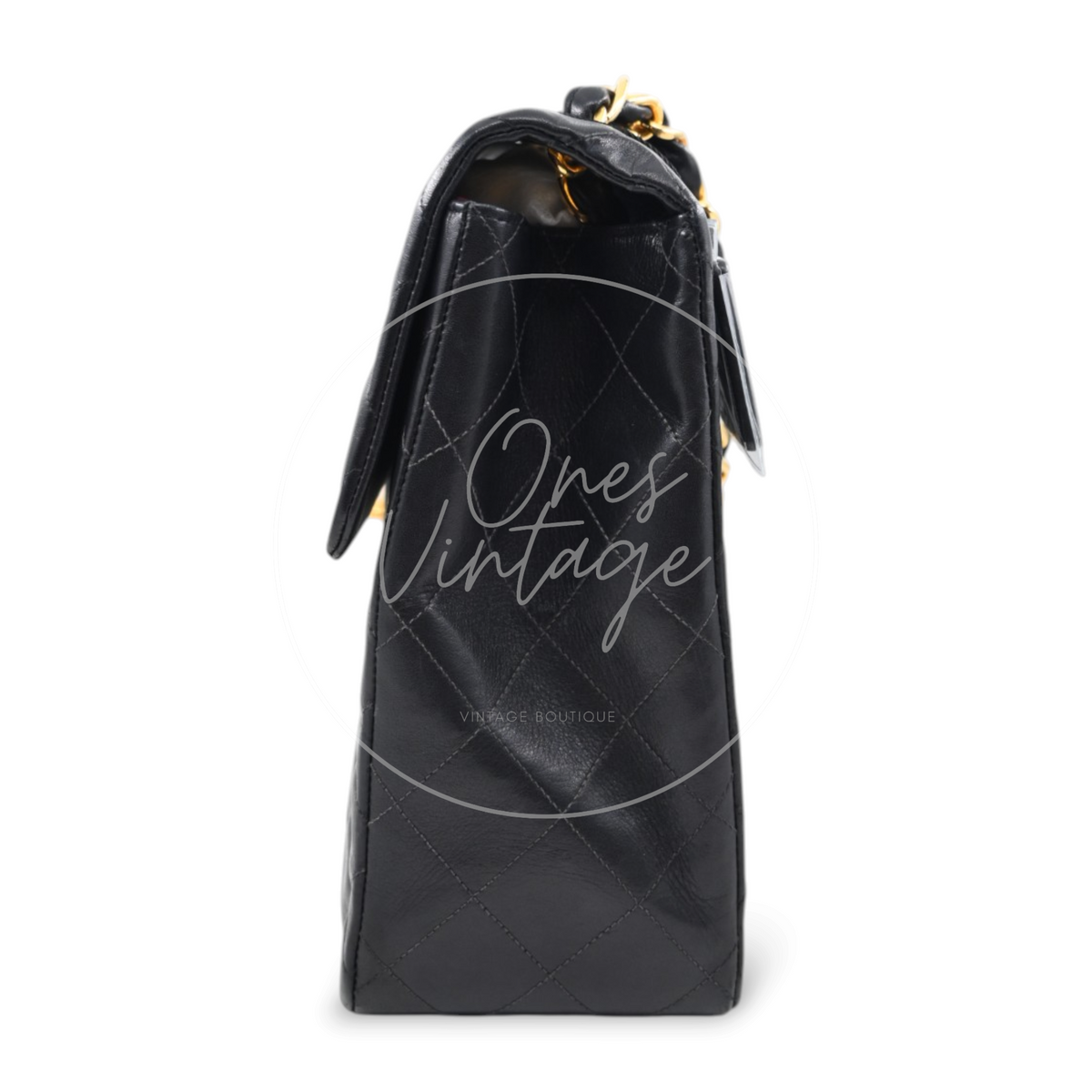 Chanel Maxi 34cm Black Flap Bag GHW Series 2