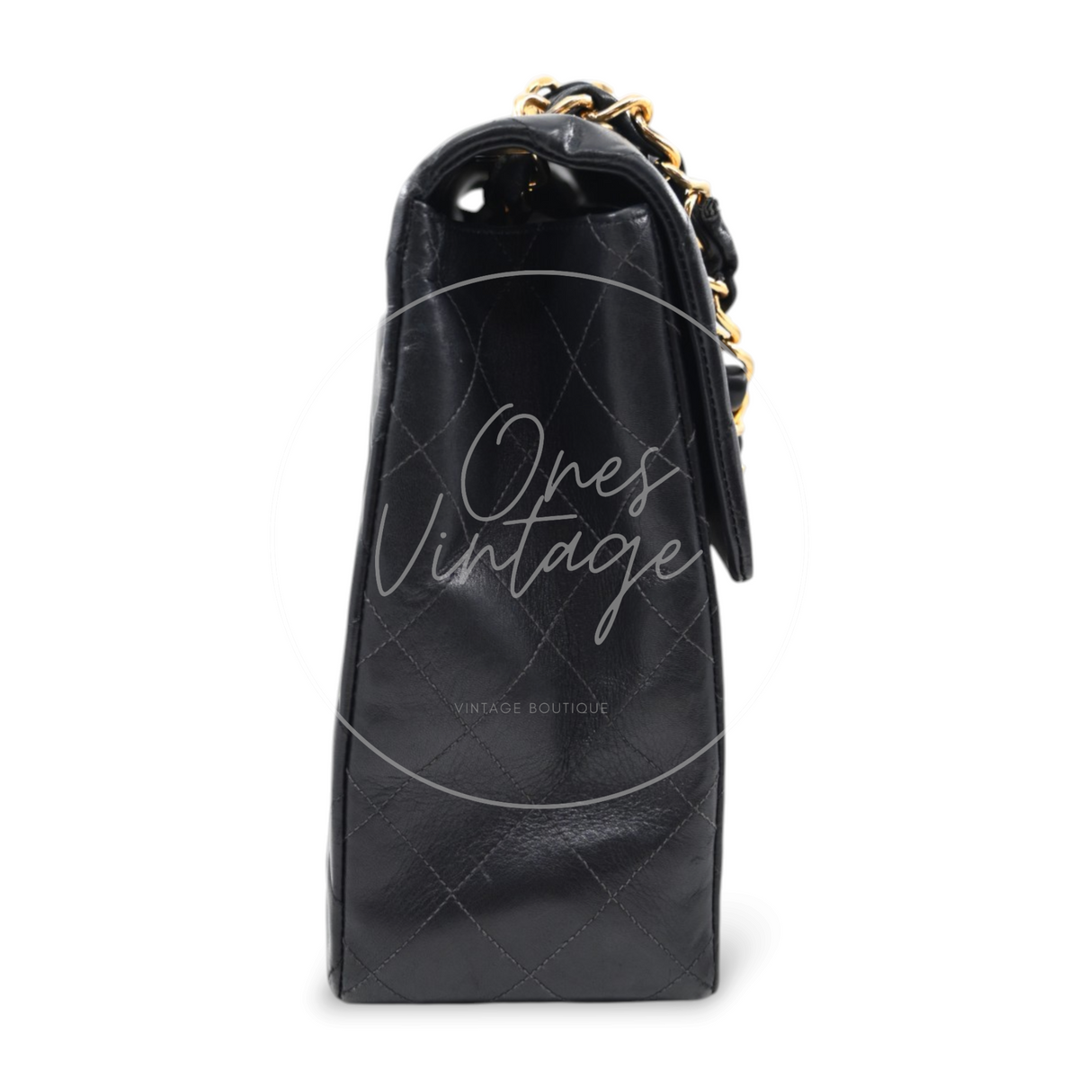 Chanel Maxi 34cm Black Flap Bag GHW Series 2