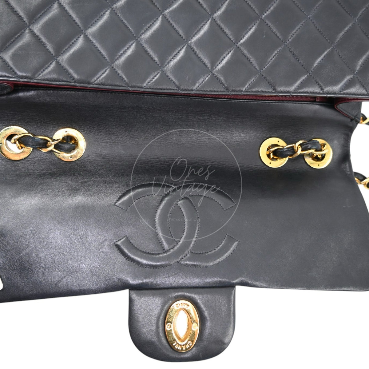 Chanel Maxi 34cm Black Flap Bag GHW Series 2
