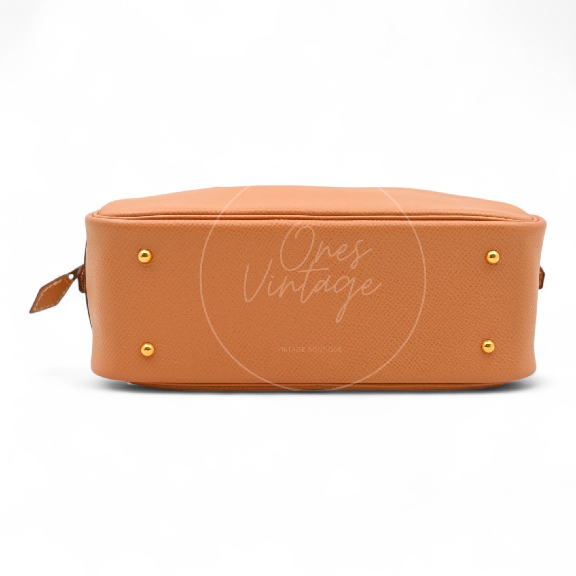 [Pre-owned] Hermes Mini Plume Natural Epsom GHW Stamp Circle W